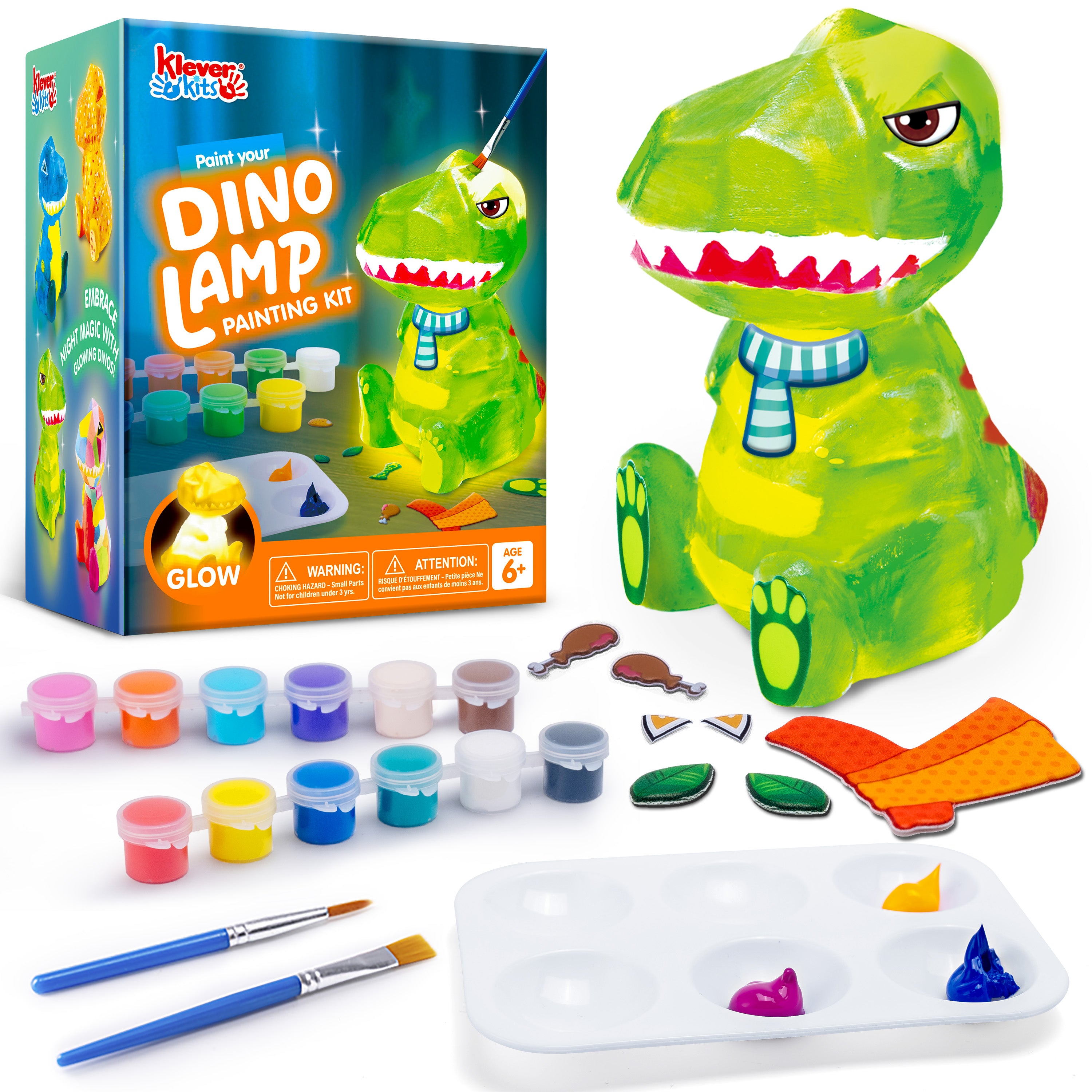 Klever Kits Paint-Your-Own Dinosaur Night Light