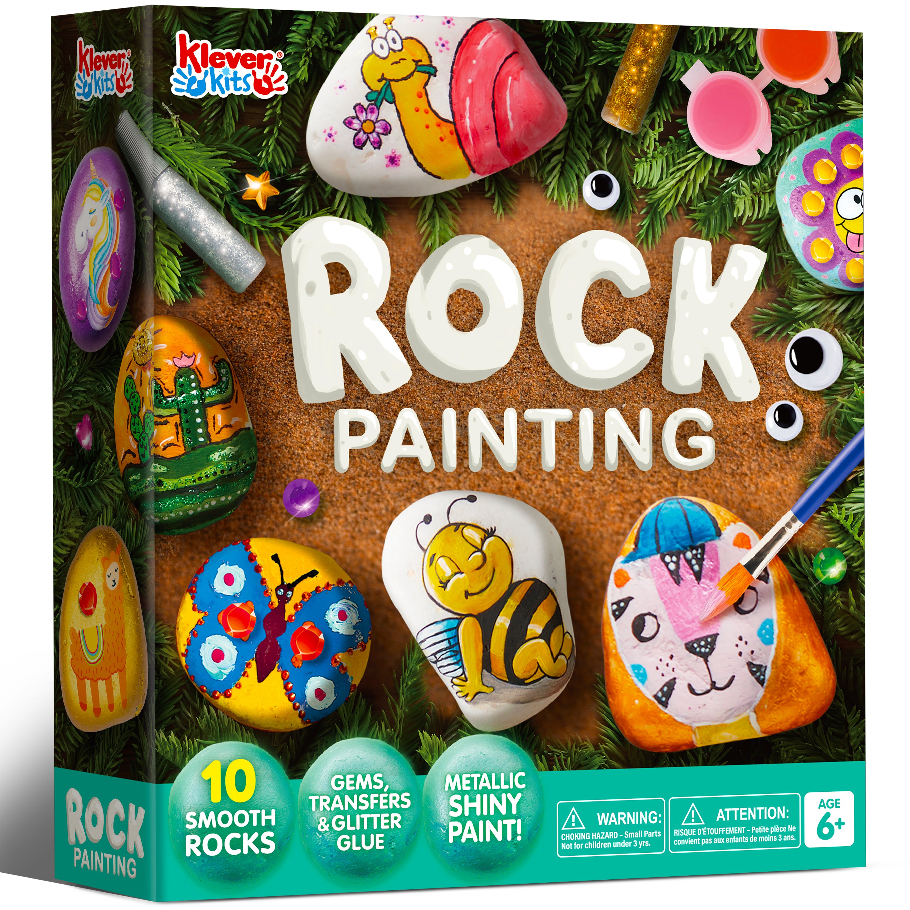 Klever Kits DIY Rock Painting Craft Kit for Kids Ages 6-12