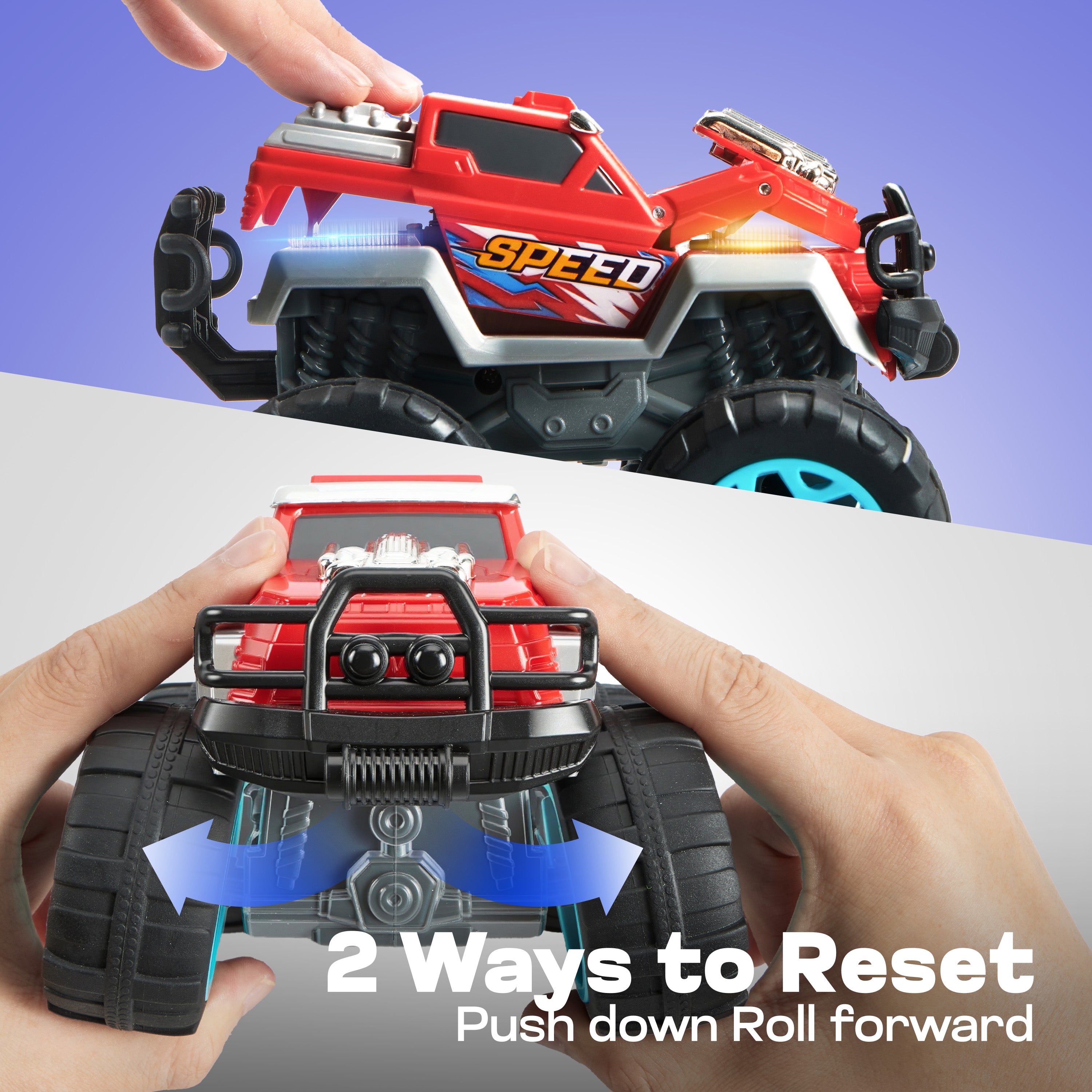VROOMIX Crash & Smash Monster Truck Toy Set (2-Pack)