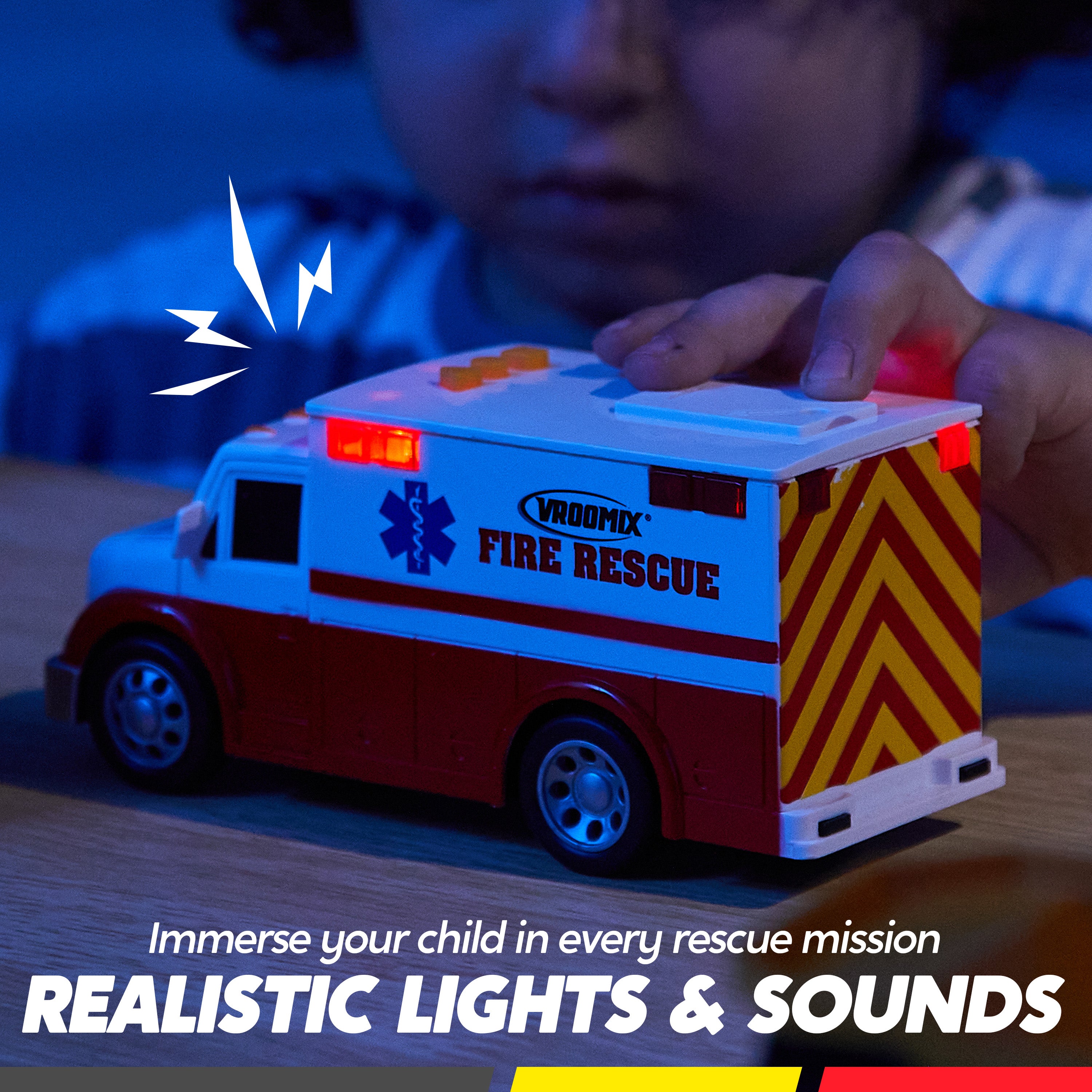 VROOMIX City Heroes Emergency & School Vehicle Playset (3 Pack)