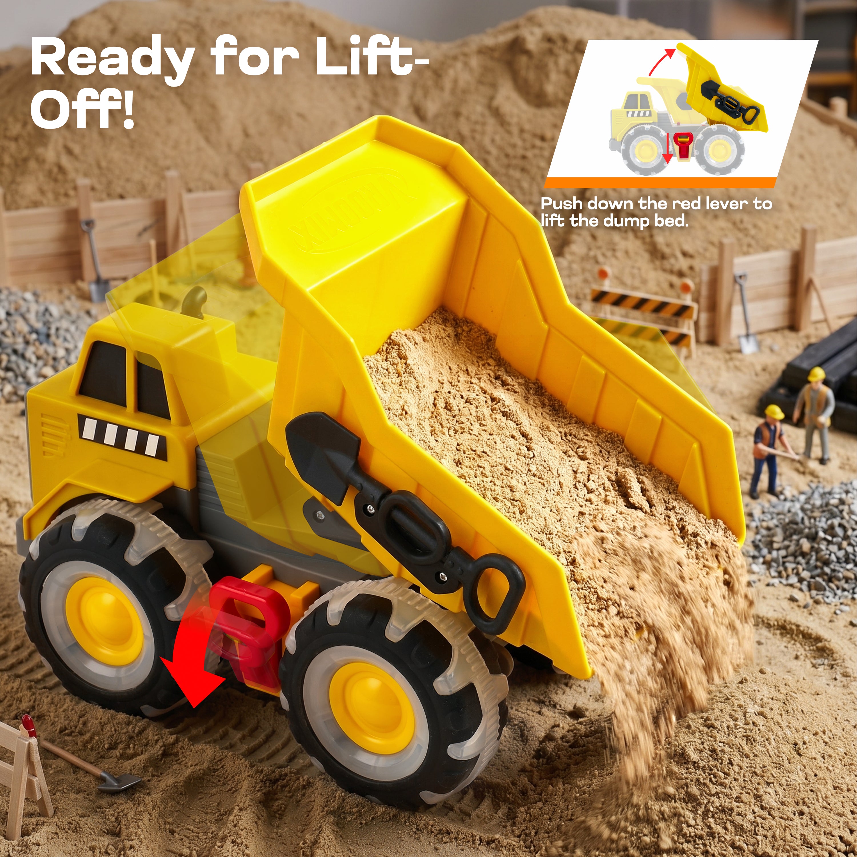 VROOMIX Kids Toy Dump Truck with Lights & Sounds