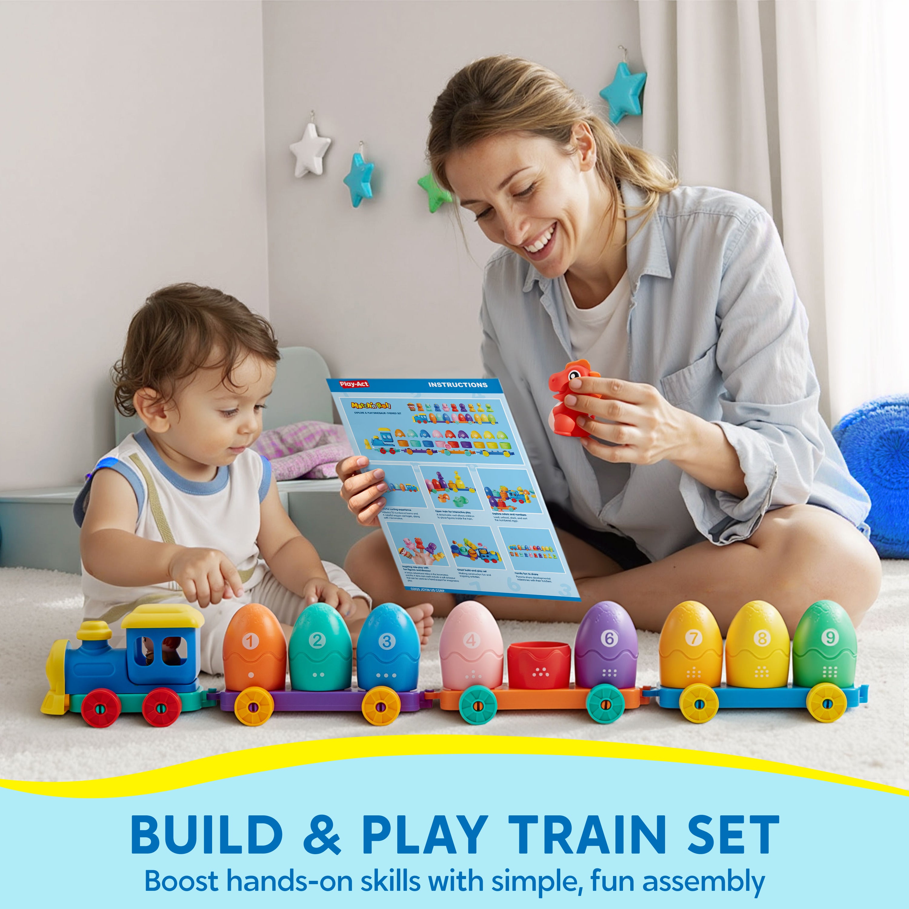 Play-Act Counting & Sorting Dinosaur Train for Toddlers