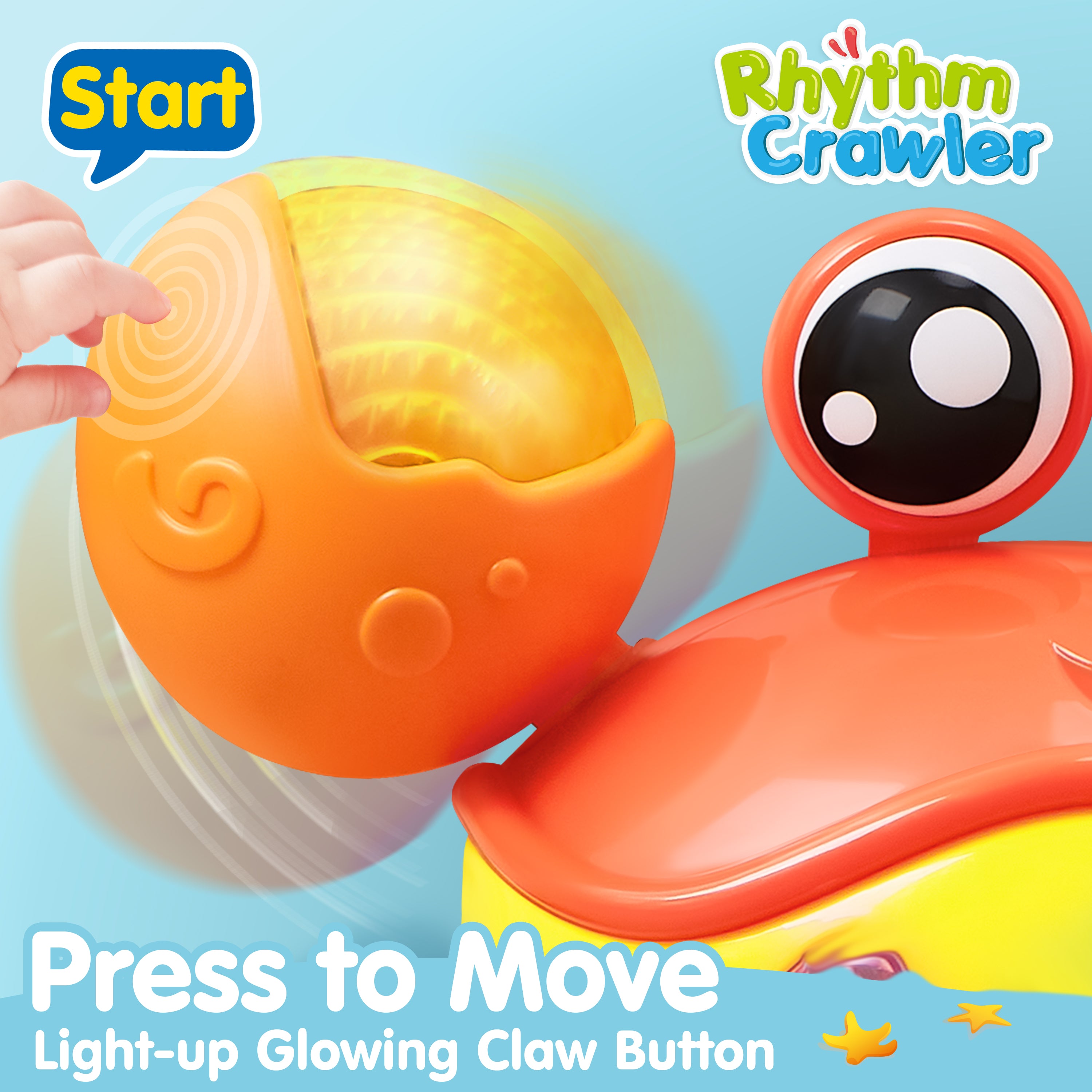 Play-Act Interactive Smart Sensing Crawling Crab Baby Toy
