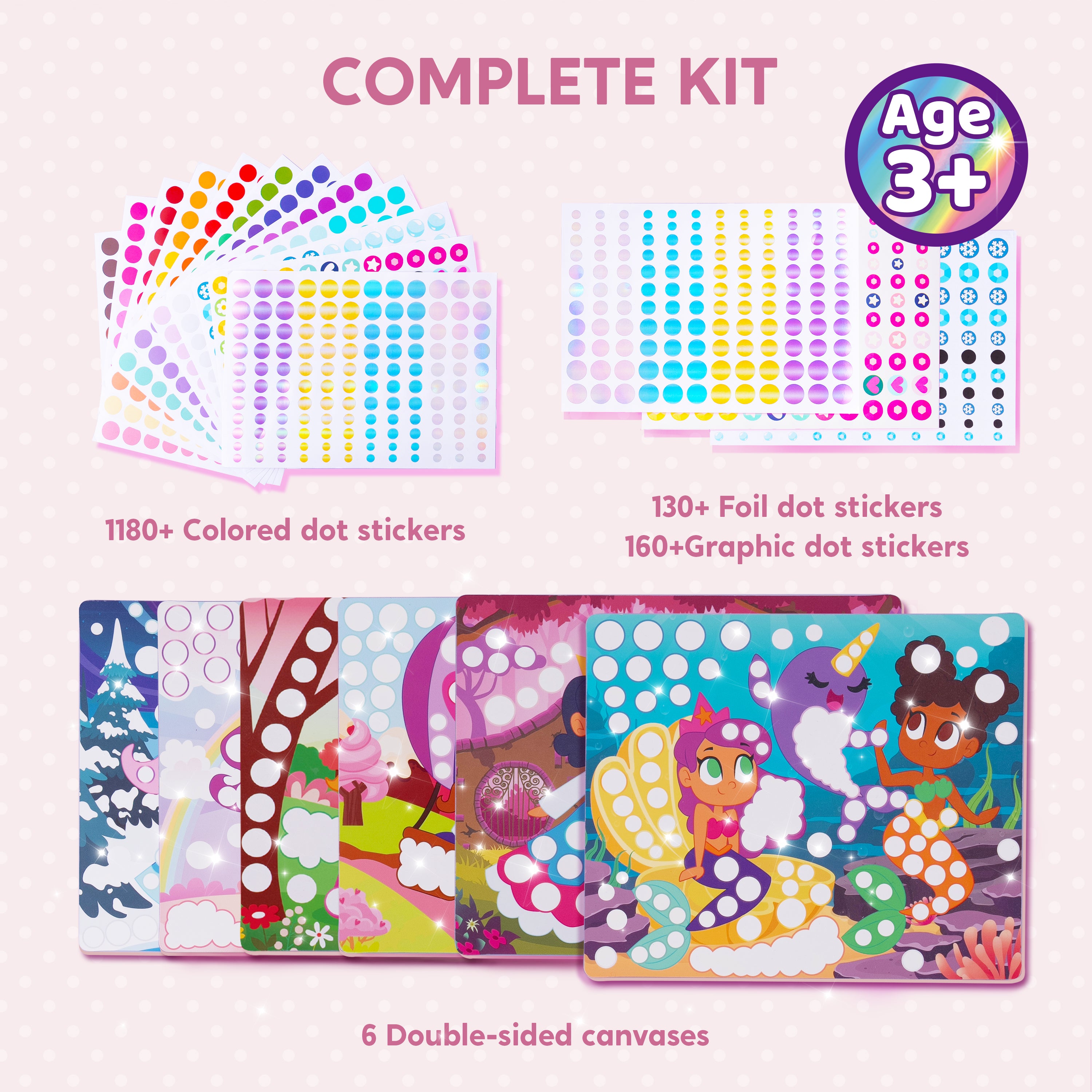 Klever Kits Princess & Unicorn Dot Art Kit Ages 3-7