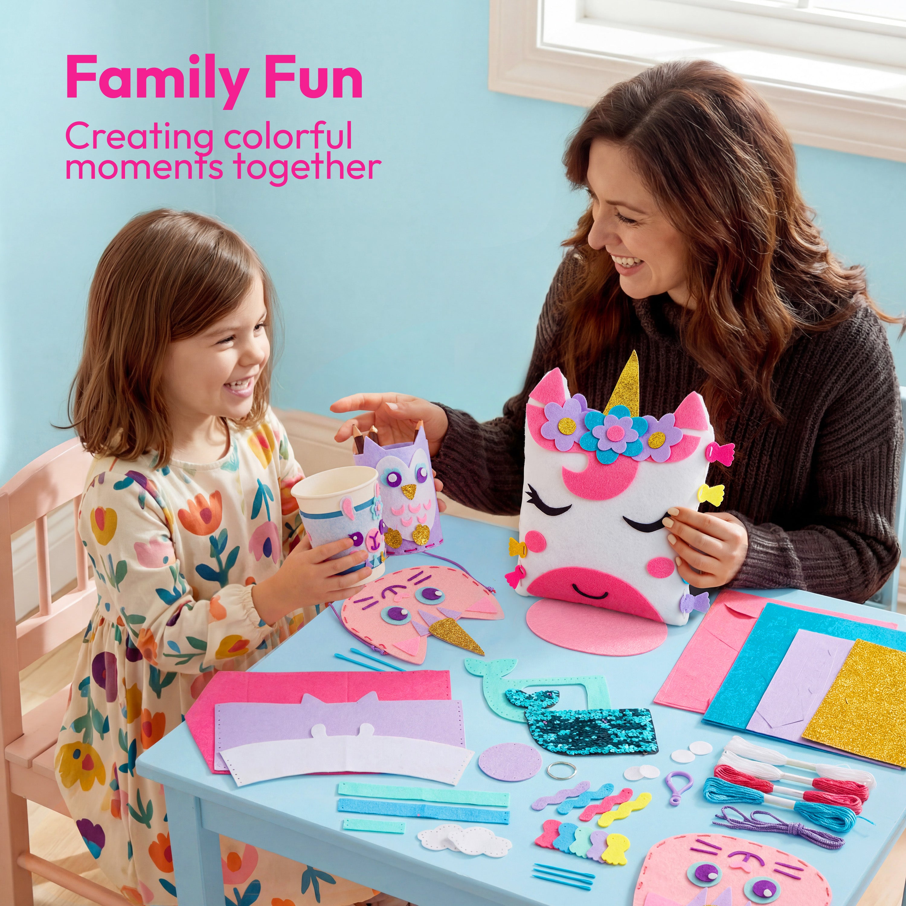 Klever Kits My First Kids Sewing Kit: Unicorn & Mermaid Age 6+