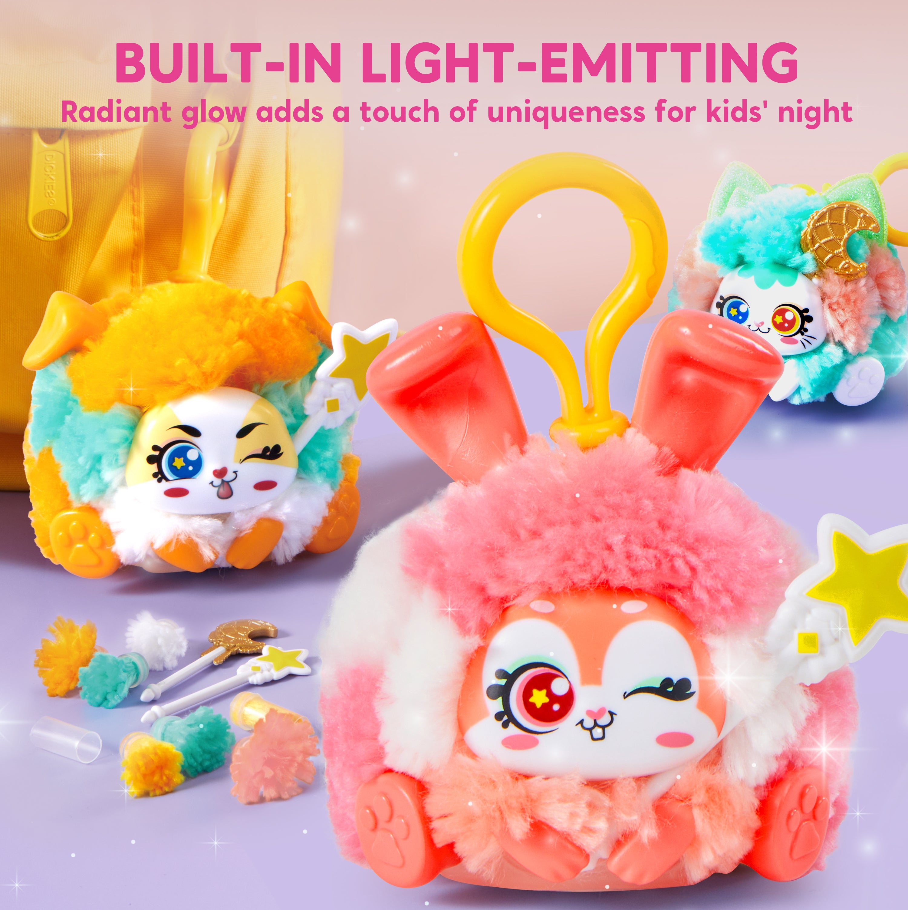 Klever Kits DIY Plush Keychain Craft Kit (3 Models)