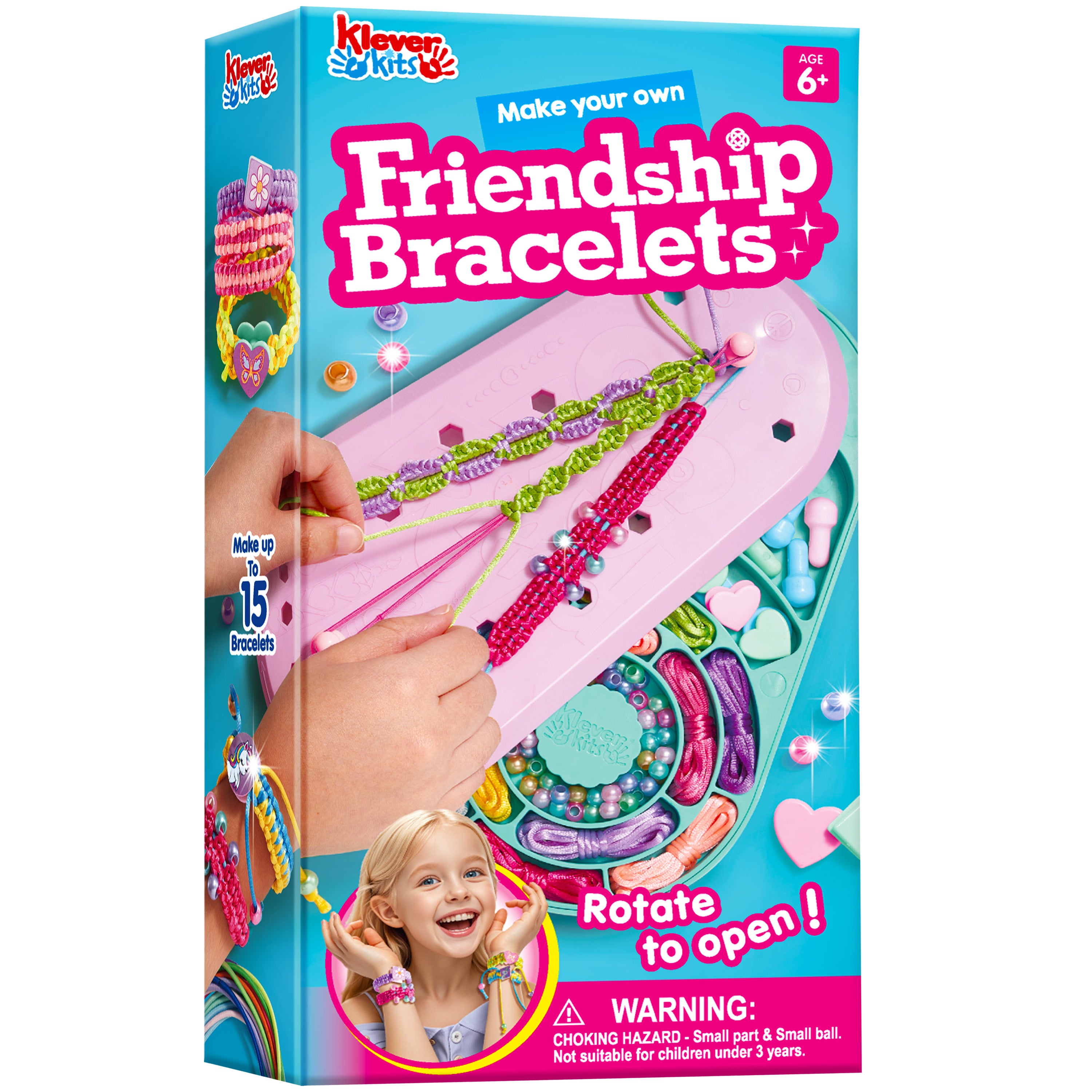 Klever Kits Friendship Bracelet Making Kit (10 Knot Styles)