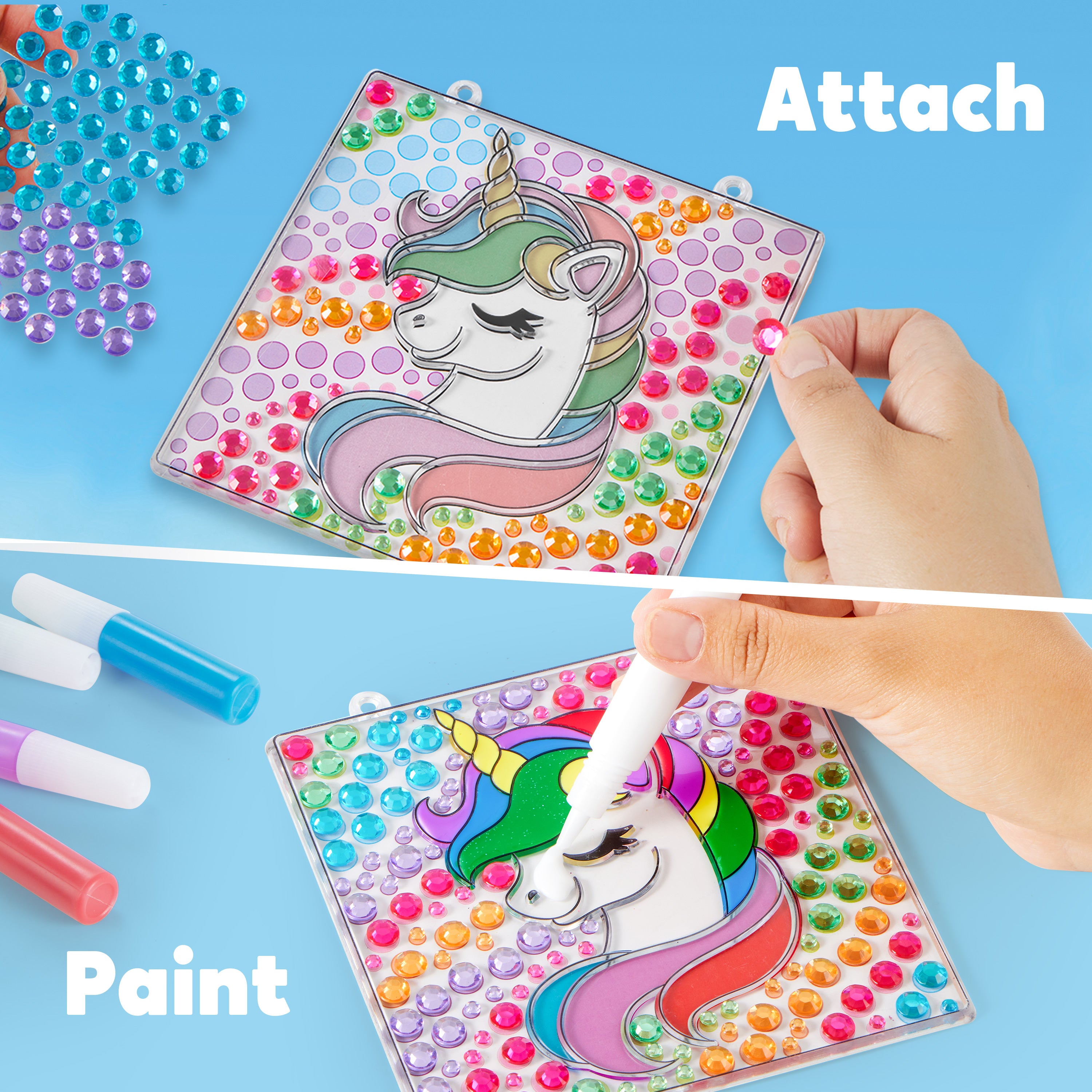 Klever Kits 2-in-1 Gem & Gel Window Suncatcher Kit Ages 6+