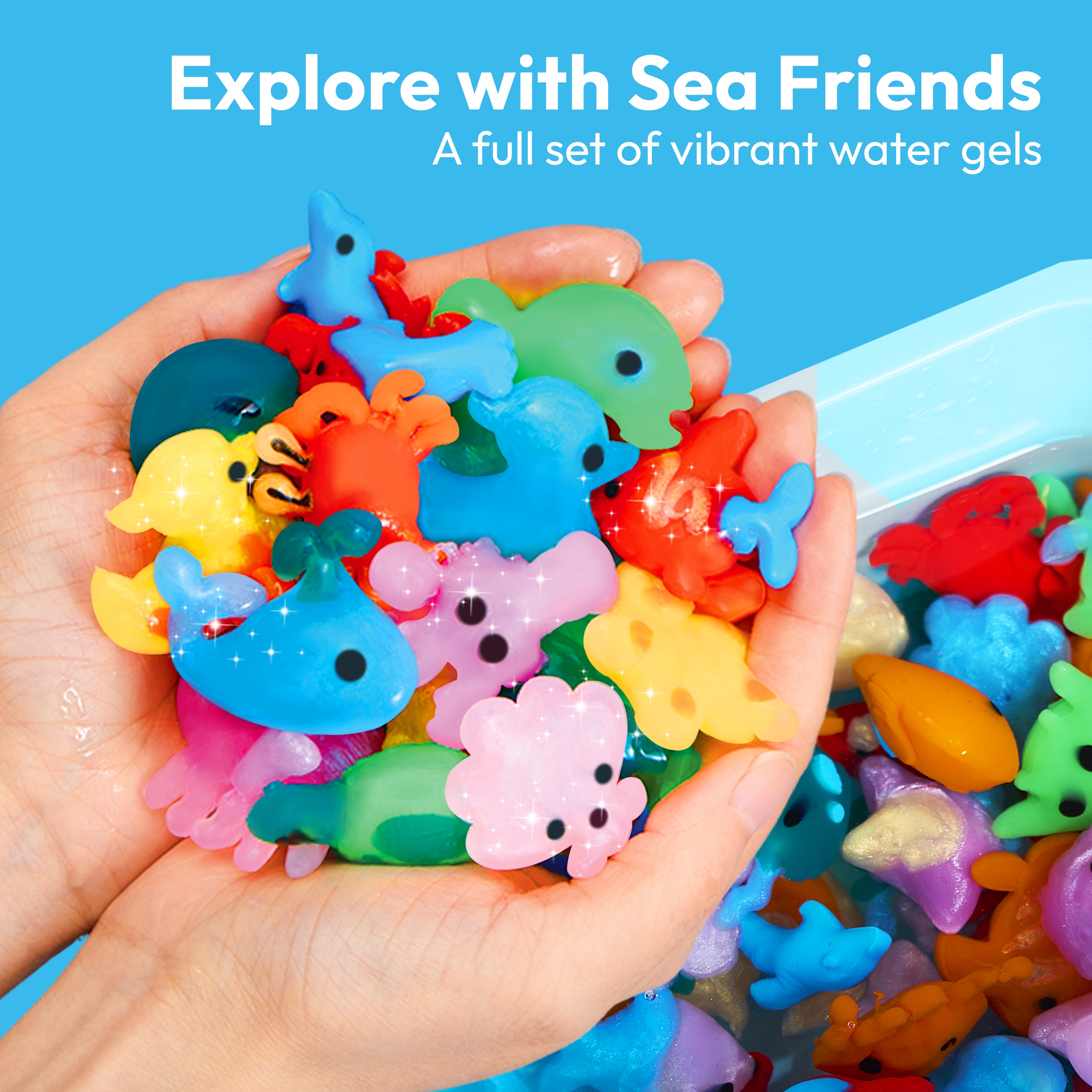 Klever Kits Magic Water Gel Toy Kit with Molds (10-Gel Pack)