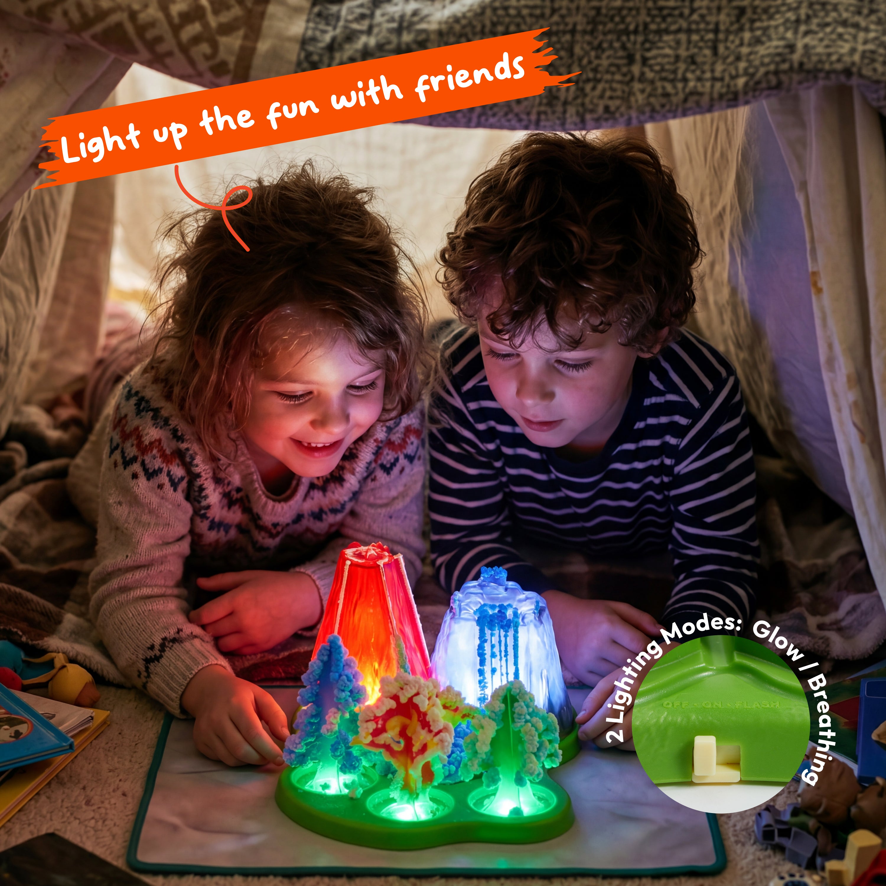 Klever Kits Crystal Land Growing Lab with Light-Up Display Base