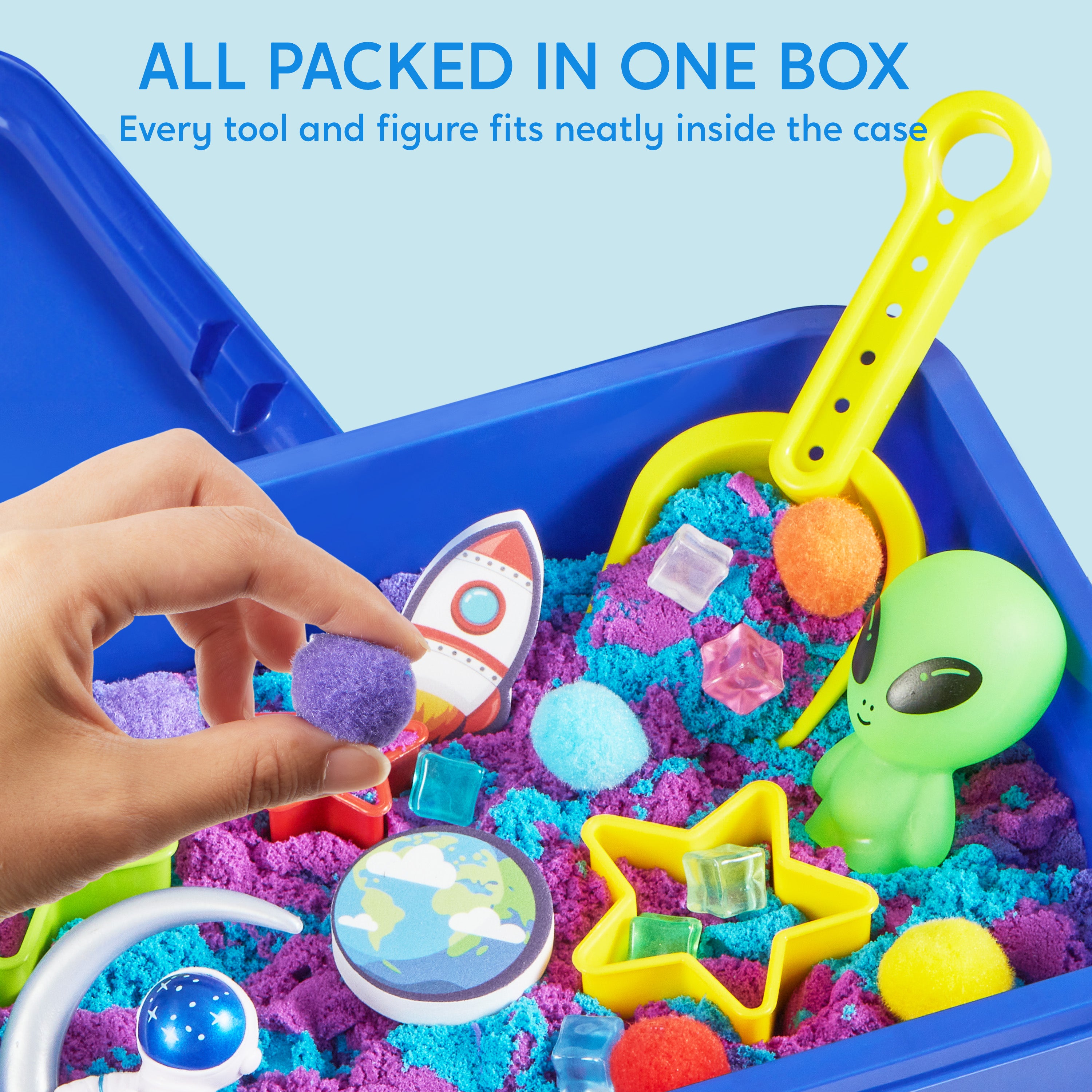 Klever Kits Outer Space Sensory Bin with Glow Rocks Age 3+