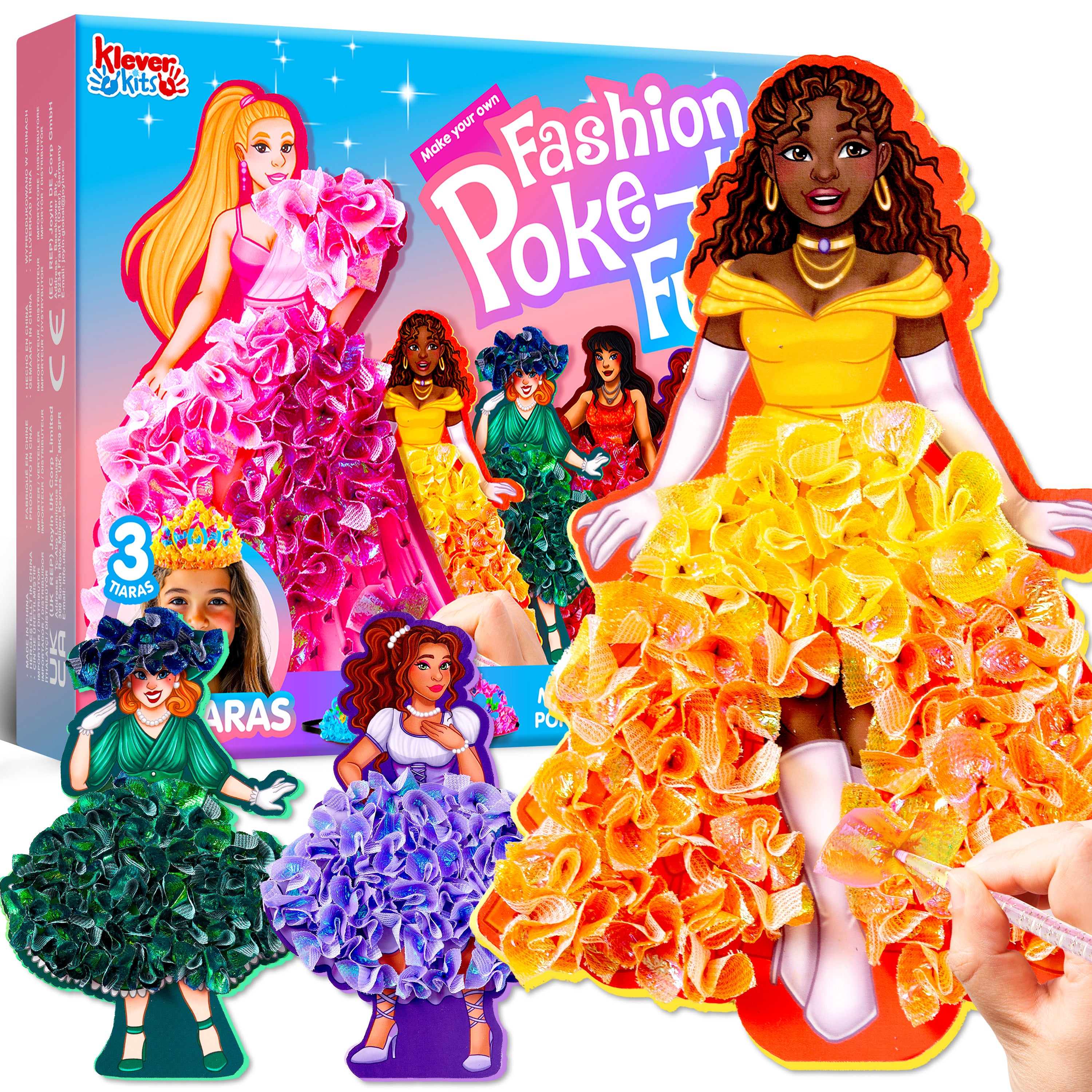 Klever Kits Princess Dress-Up Poke-in Fabric Art Kit