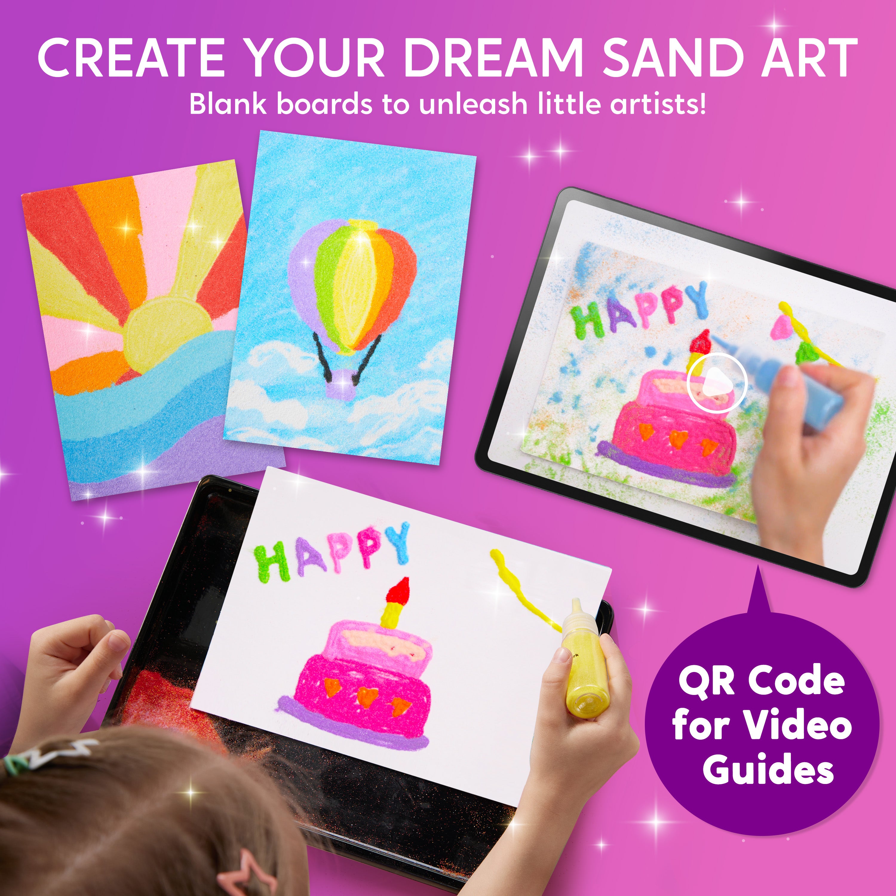 Klever Kits Glow Sand Painting Art Kit Ages 5+