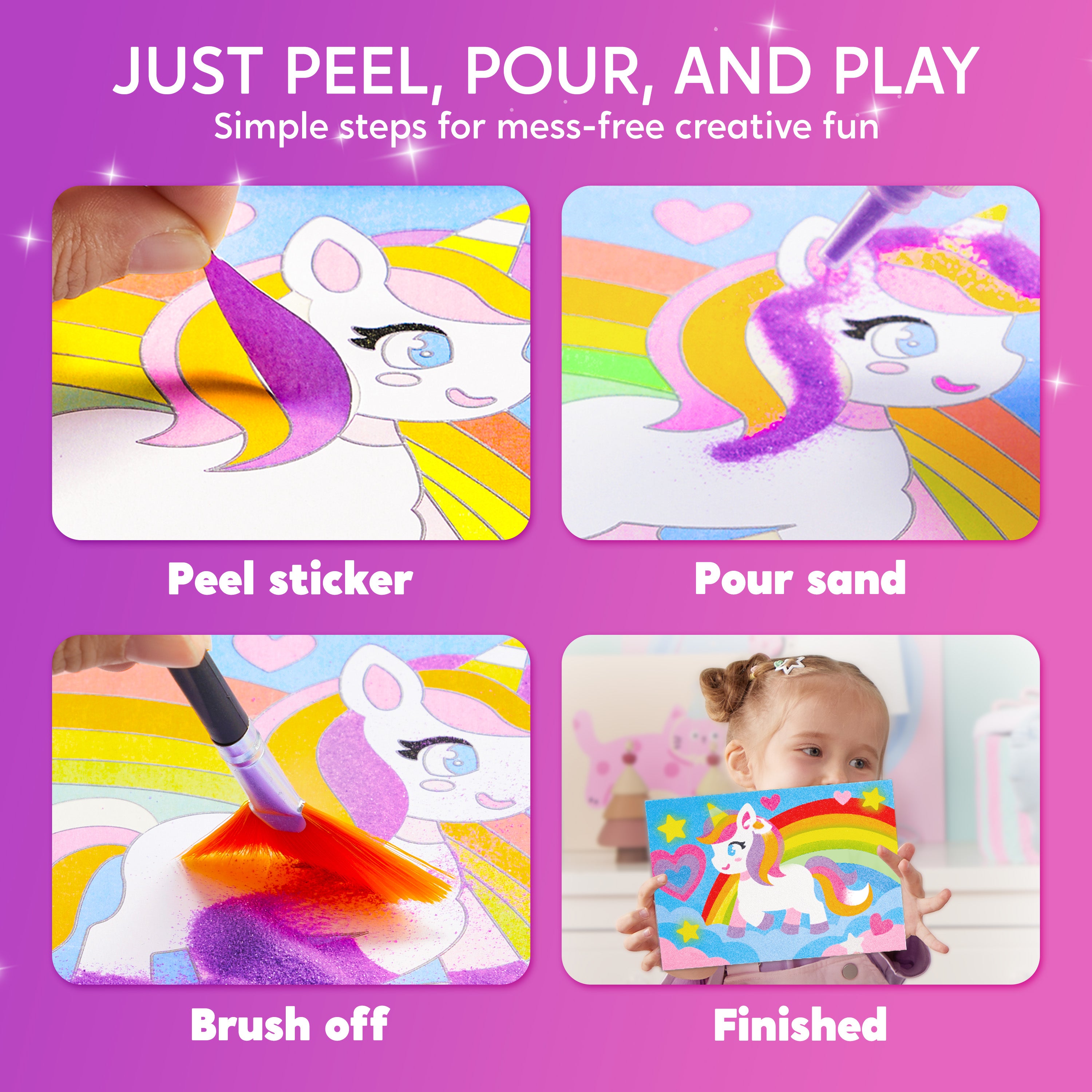 Klever Kits Glow Sand Painting Art Kit Ages 5+