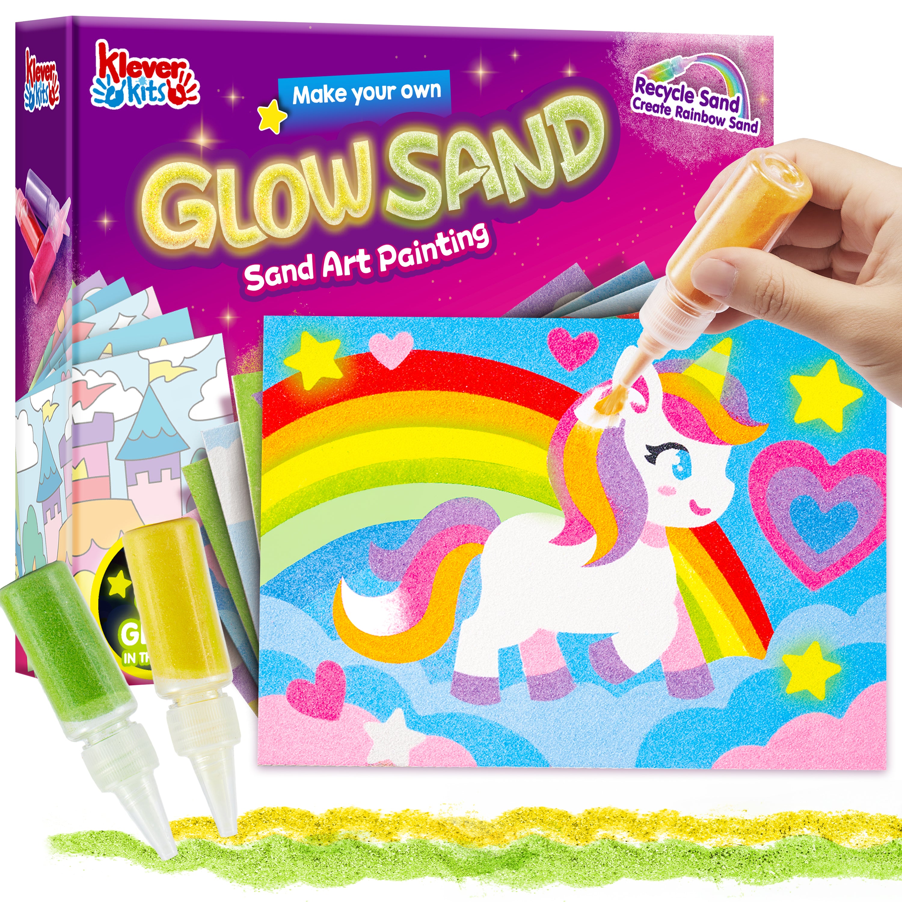 Klever Kits Glow Sand Painting Art Kit Ages 5+