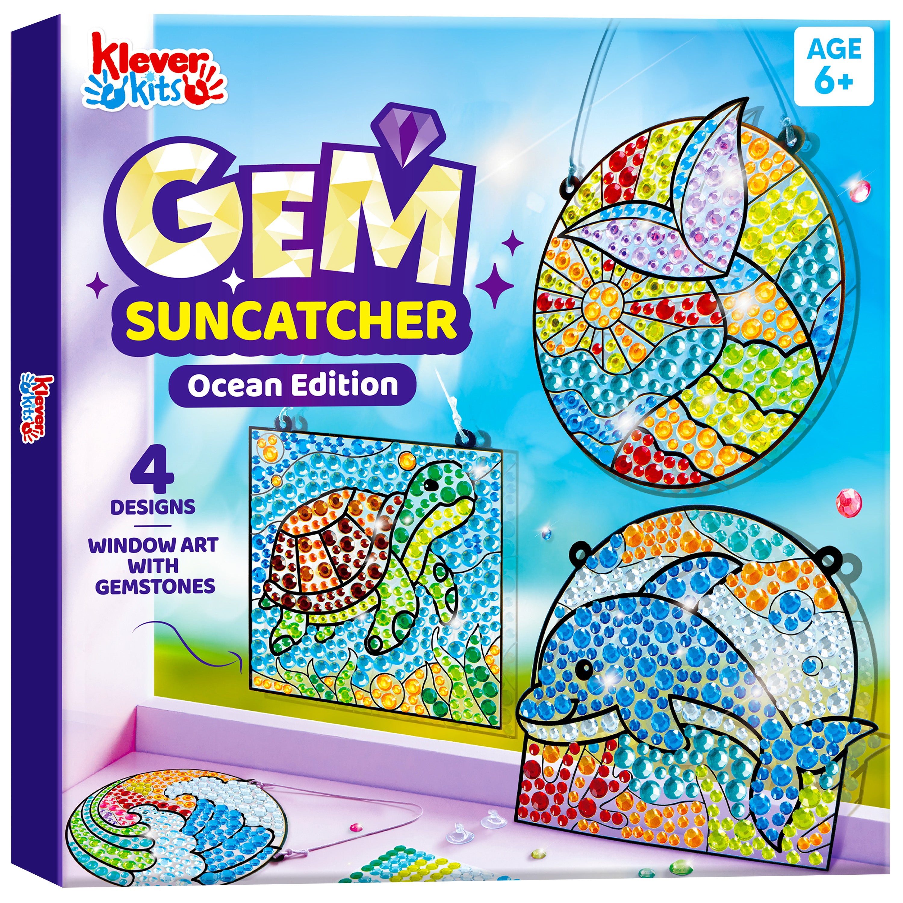 Klever Kits Gem Diamond Painting Suncatcher Kit Ages 6+
