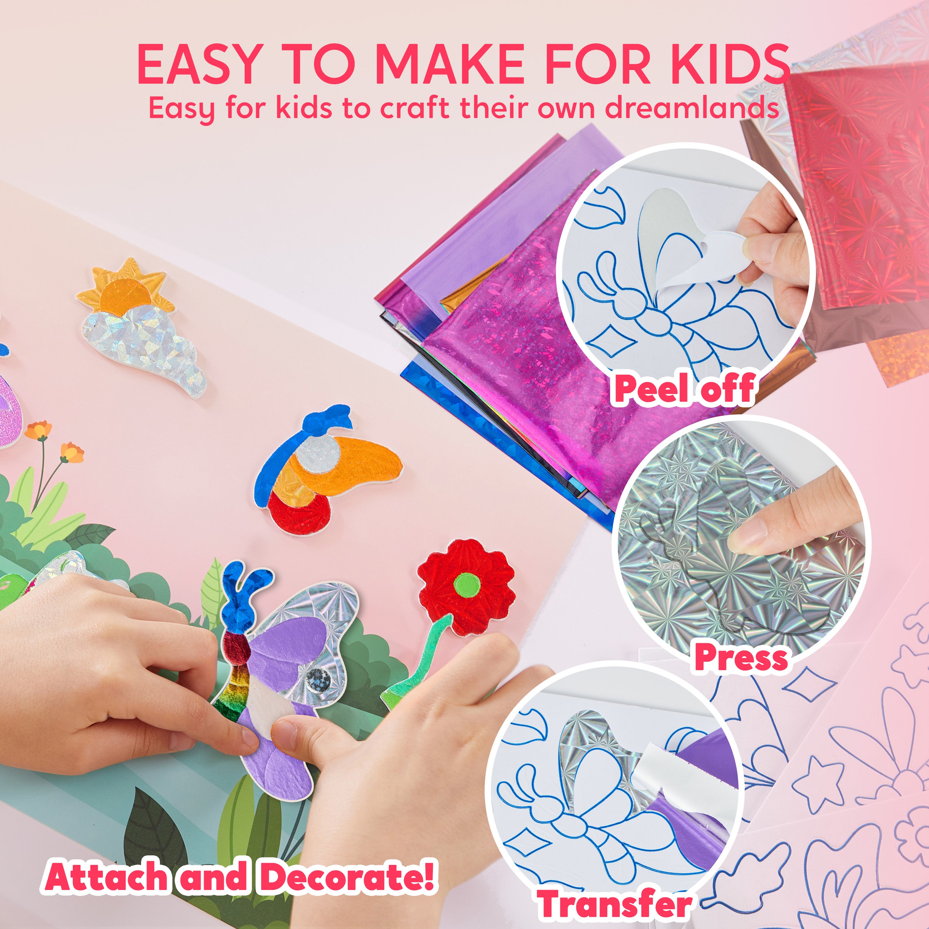 Klever Kits No-Mess Foil Art & Sticker Activity Kit