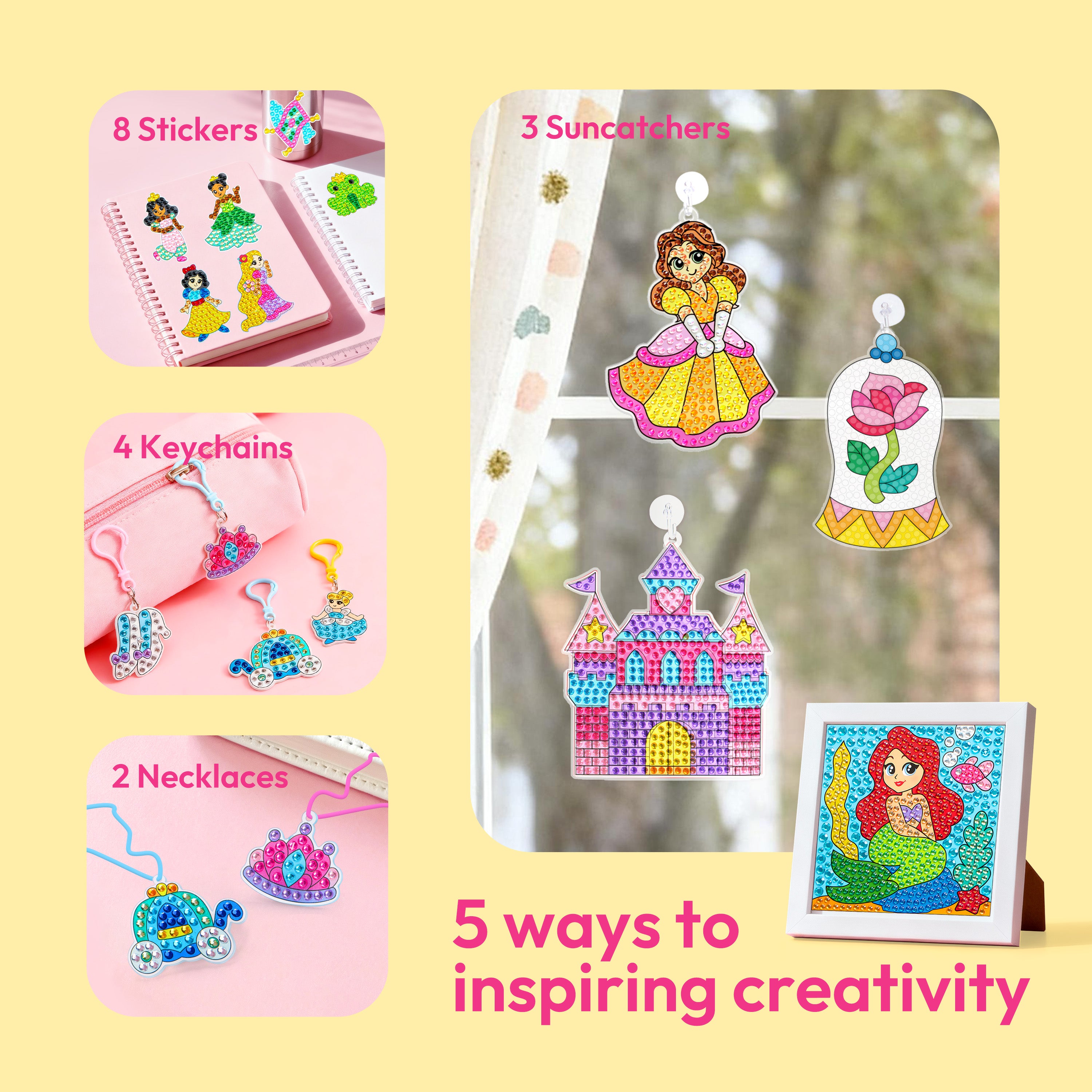 Klever Kits Gem Painting Arts & Crafts Set (16 DIY Projects)