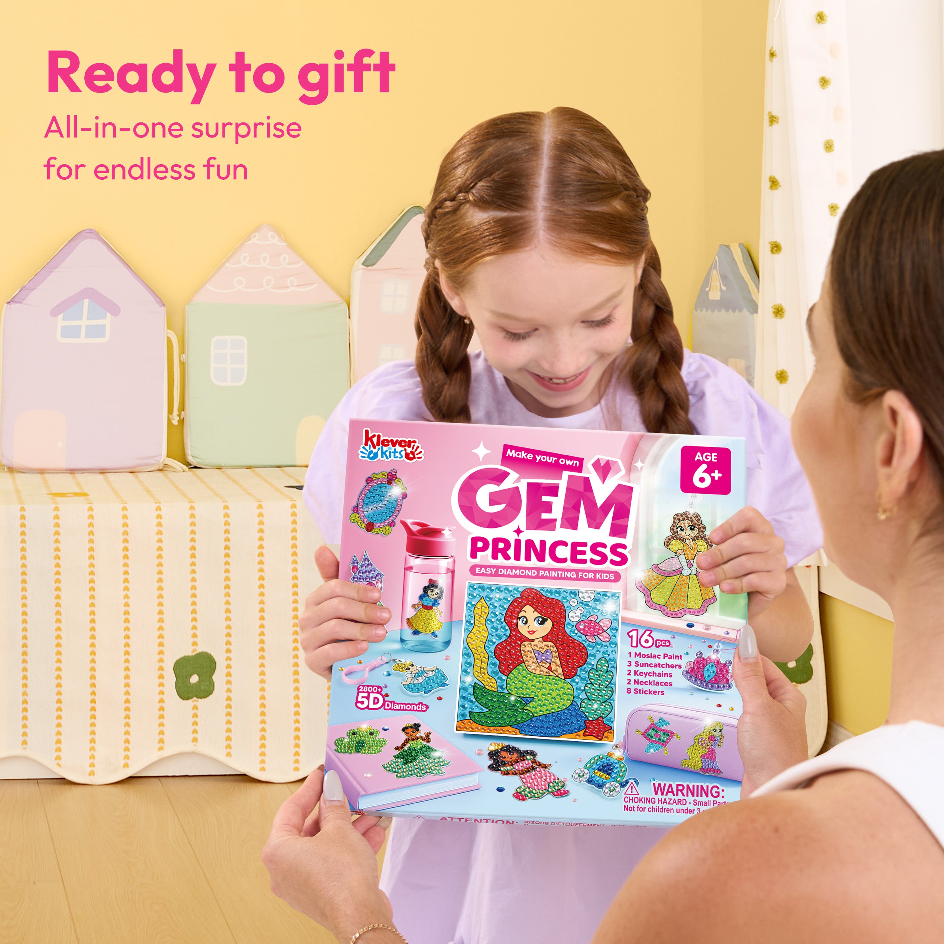 Klever Kits Gem Painting Arts & Crafts Set (16 DIY Projects)