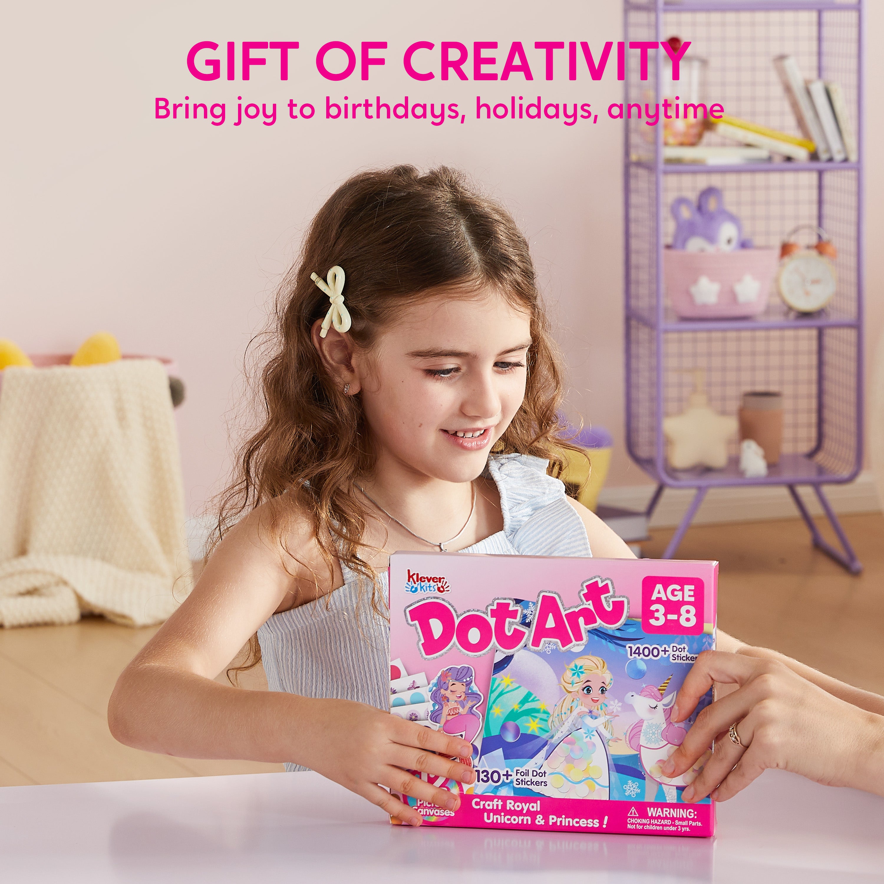 Klever Kits Princess Mess-Free Dot Art & Sticker Craft Set