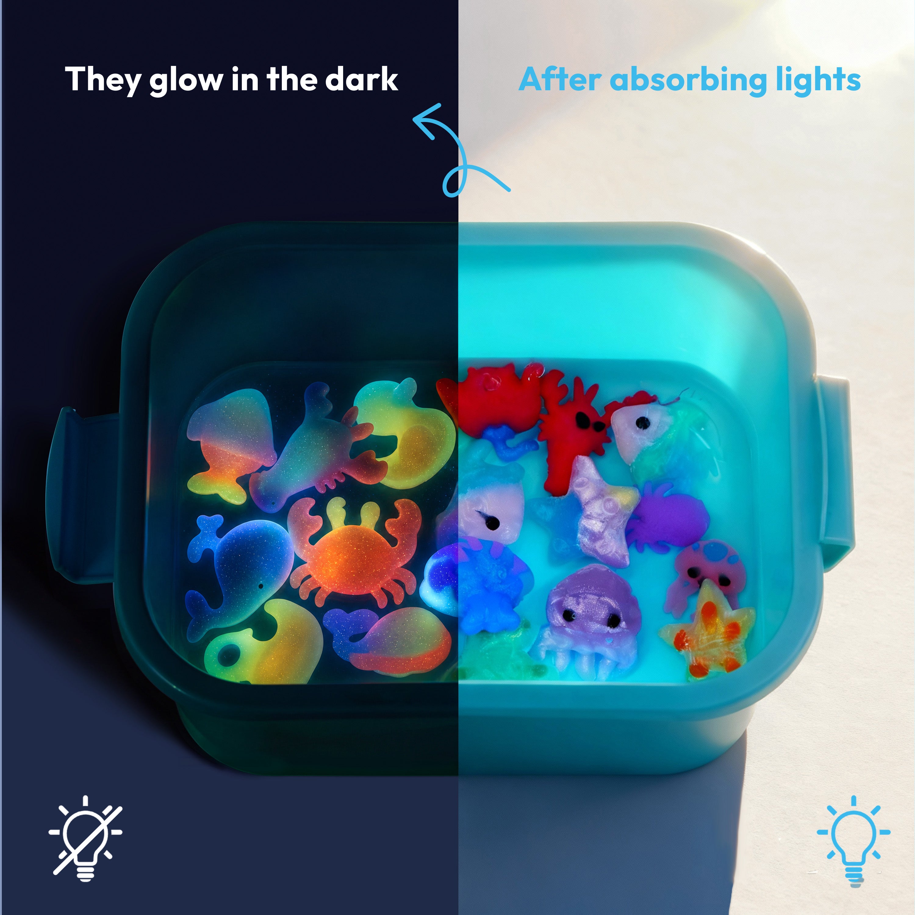 Klever Kits Glow Water Gel Toy Kit with Molds (10-Pack)