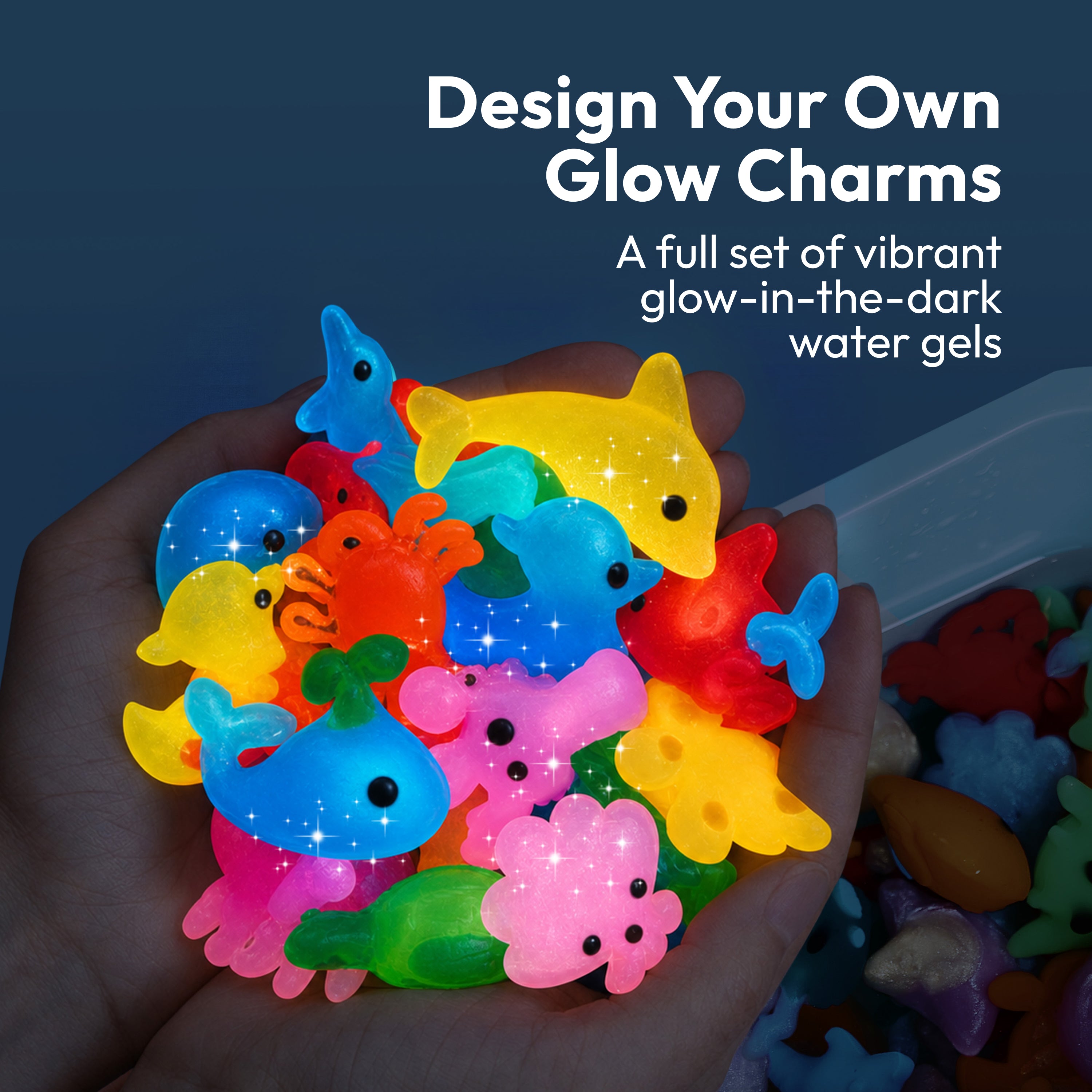 Klever Kits Glow Water Gel Toy Kit with Molds (10-Pack)
