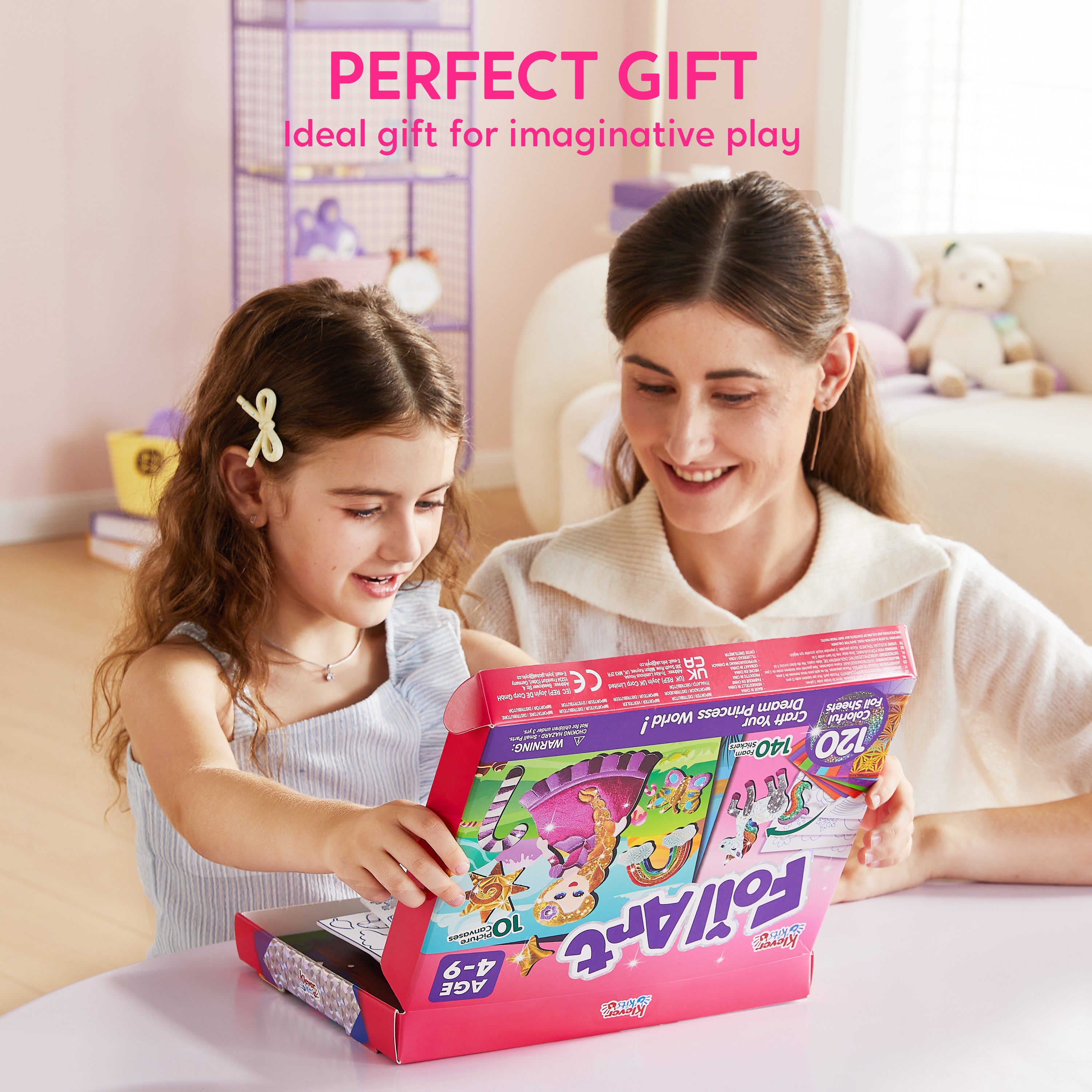 Klever Kits Princess Mess-Free Foil Art & Sticker Craft Kit