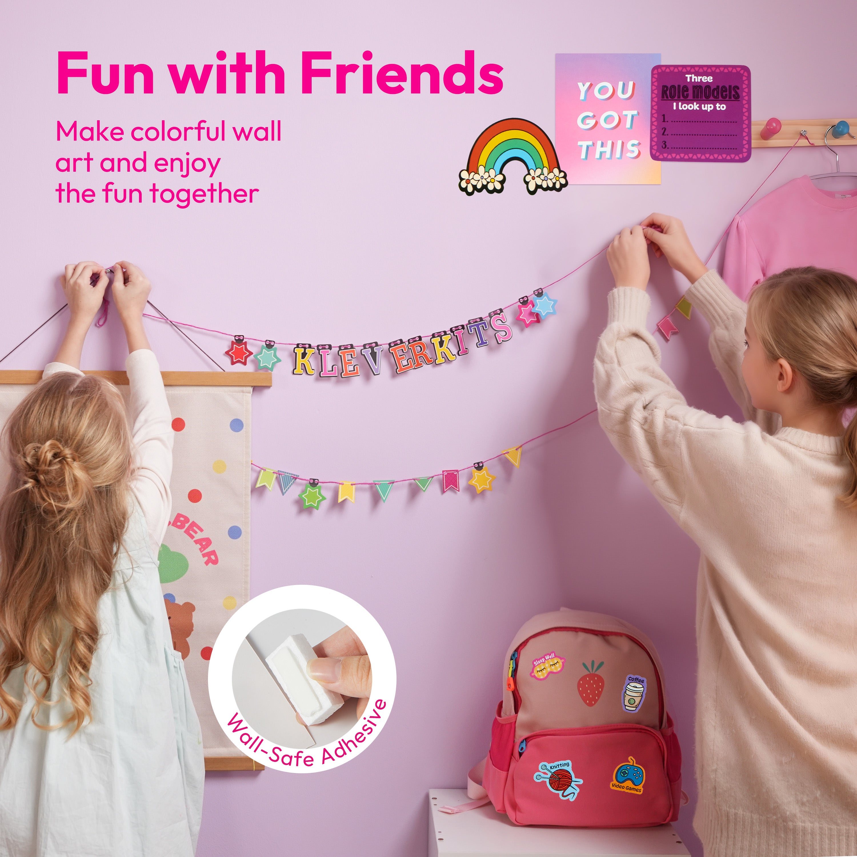 Klever Kits Glow-in-the-Dark Wall Collage Aesthetic Decor Kit