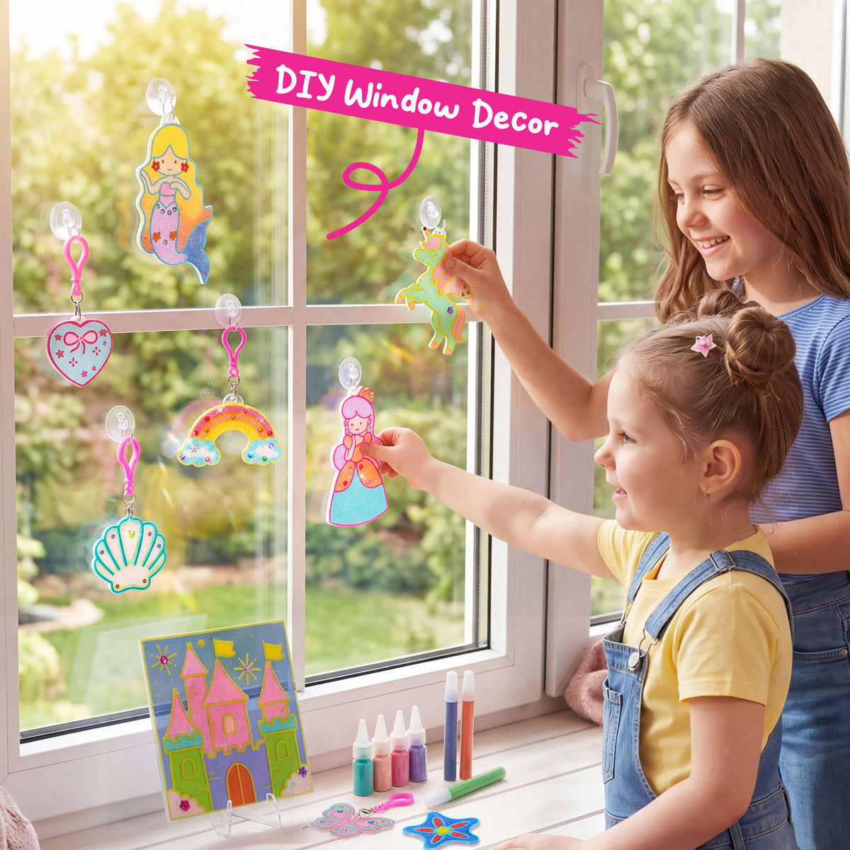 Klever Kits Glow-in-the-Dark Sand Art Activity Set (9 Bottles)