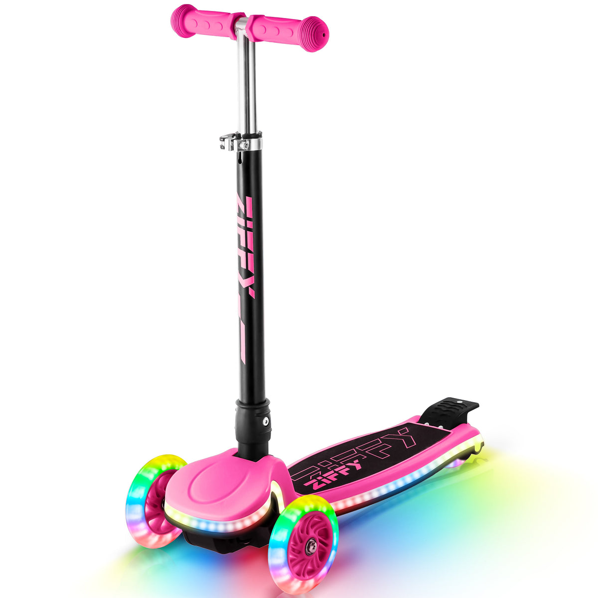 JOVA-ZIFFY Light-Up 3 Wheel Scooter - 20 LED Kick Scooter, Red