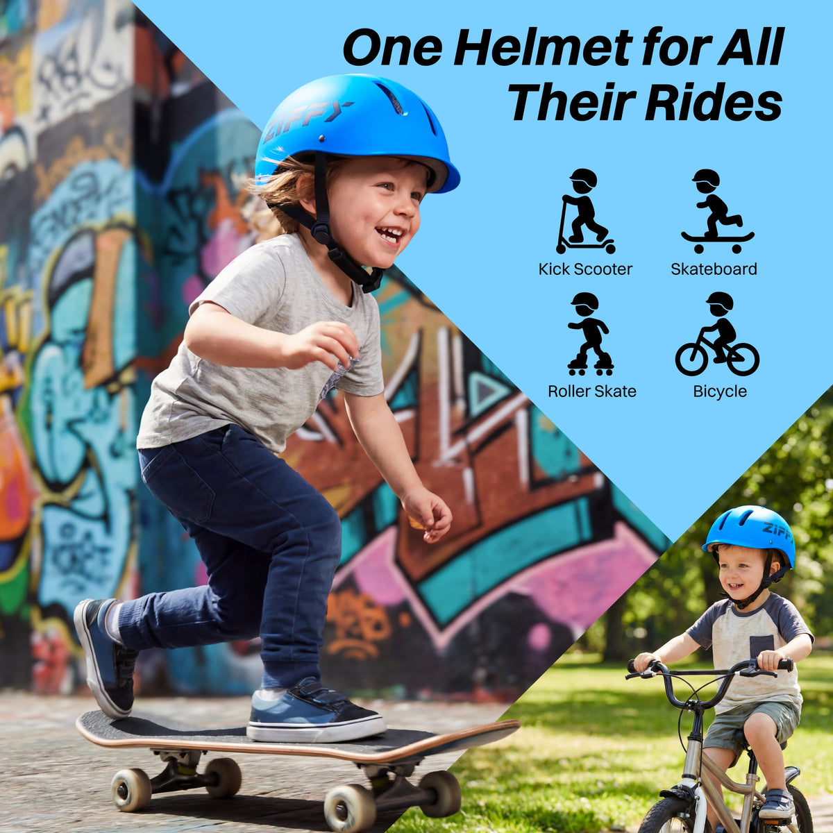 Play-Act Kids Bike Helmet - Adjustable Lightweight Safety Certified for Ages 3+