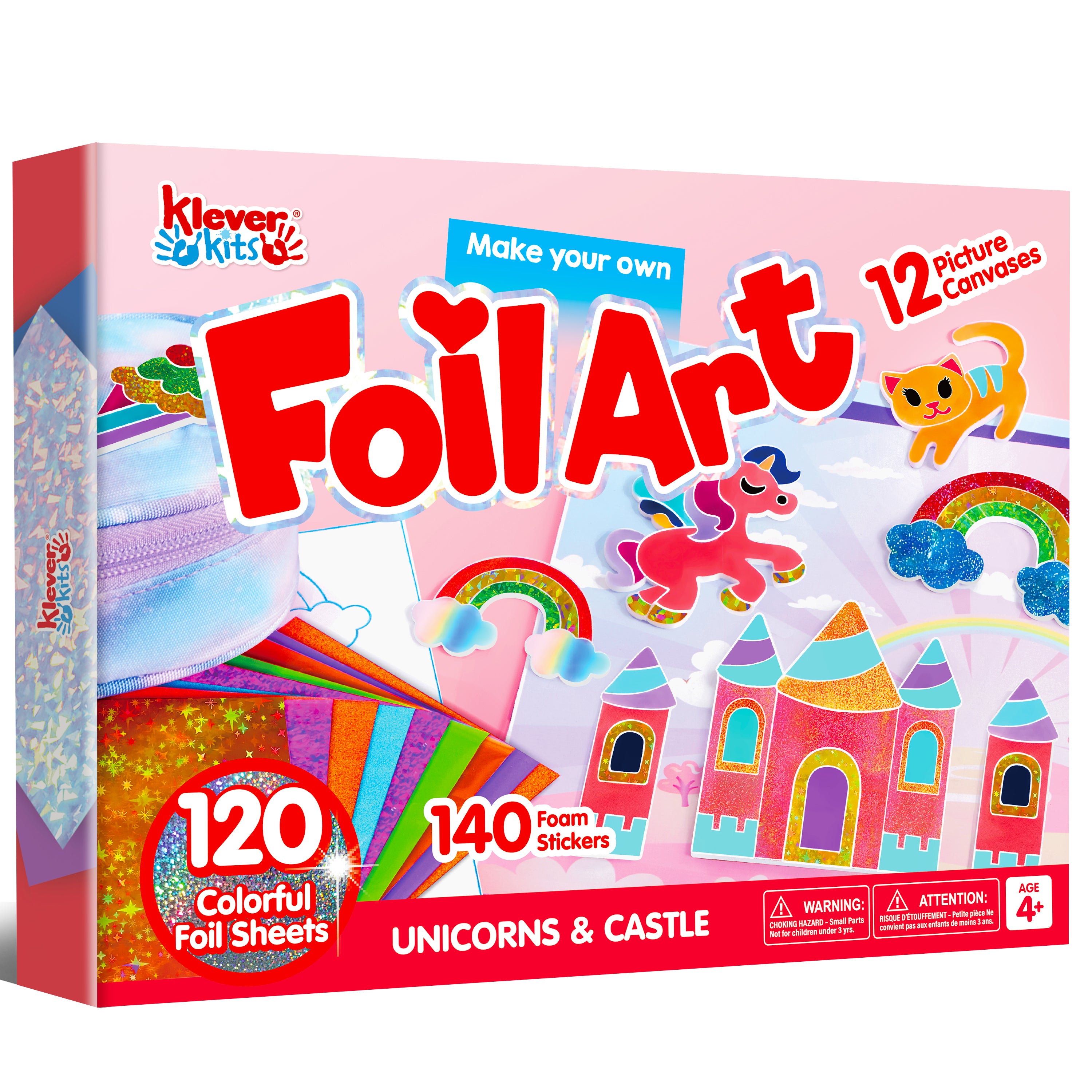 Klever Kits Mess-Free Foil Art Craft Kit for Kids Age 4+