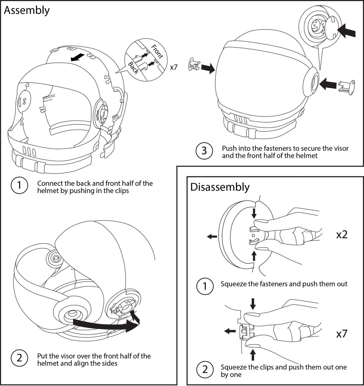 Play-Act Kids Astronaut Helmet with Movable Visor - Role Play Toy