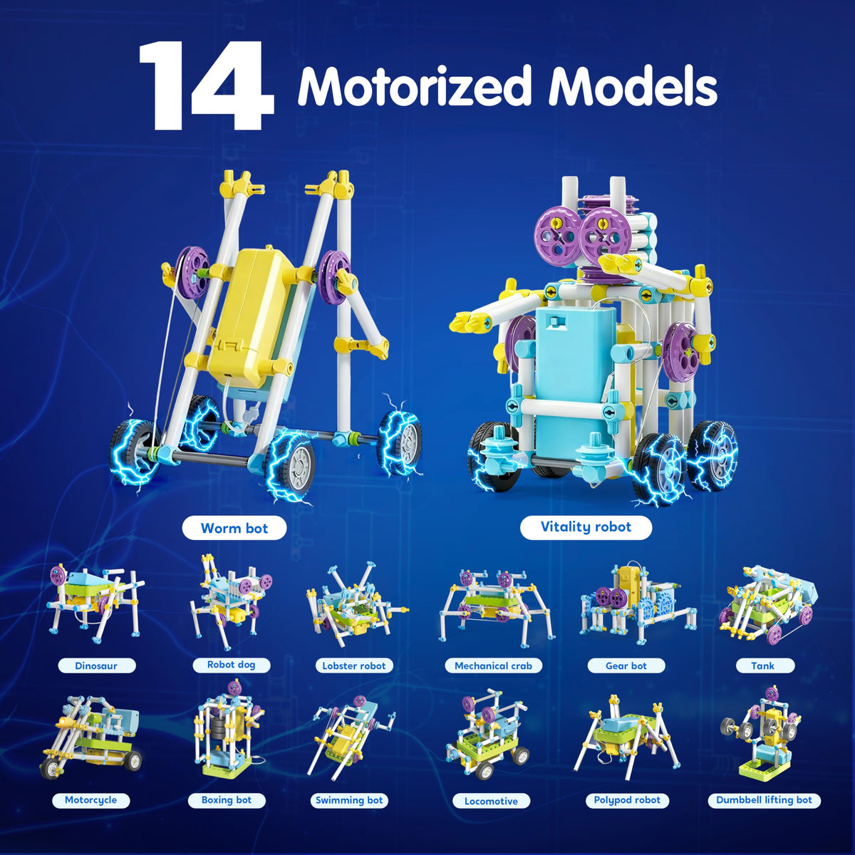 Klever Kits 36-in-1 Motor Robotic Kit - STEM Educational Toy for Ages 8-13