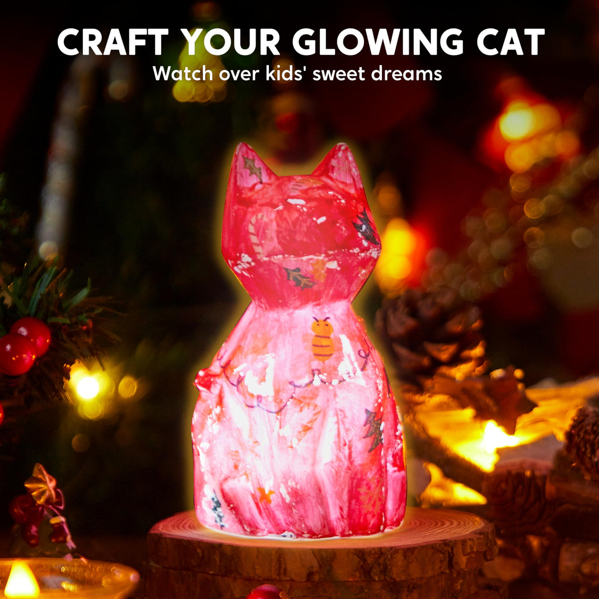 Klever Kits Paint Your Own Cat Night Light Craft Kit