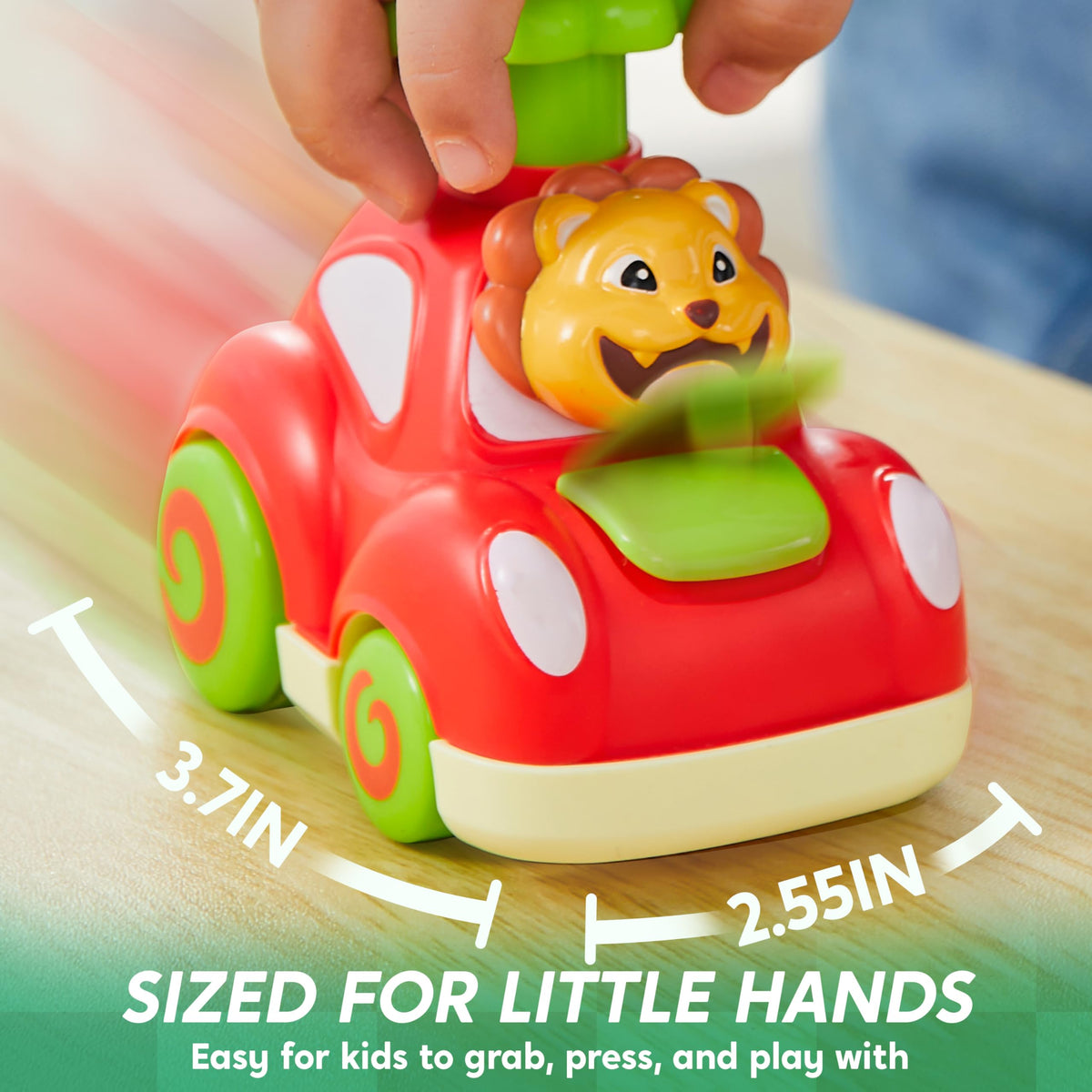 VROOMIX Press 'n Roll 4 Pcs Toddler Pressing Car Set