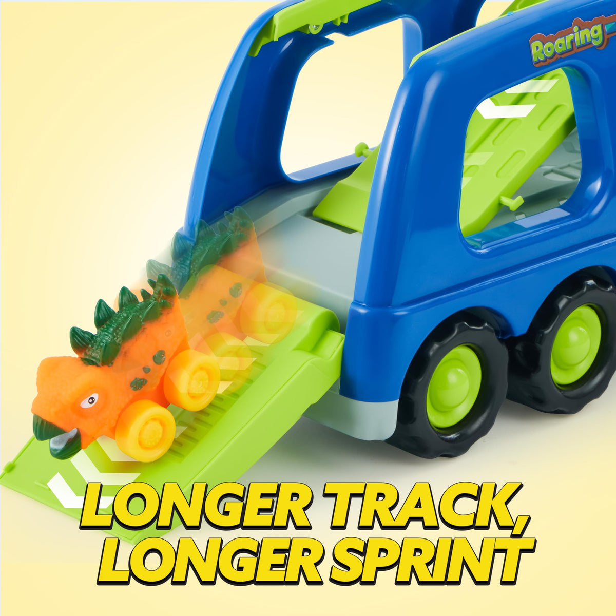 Vroomix Dinosaur Carrier Truck - 6 Dinosaurs, Music, Lights, Endless Adventure