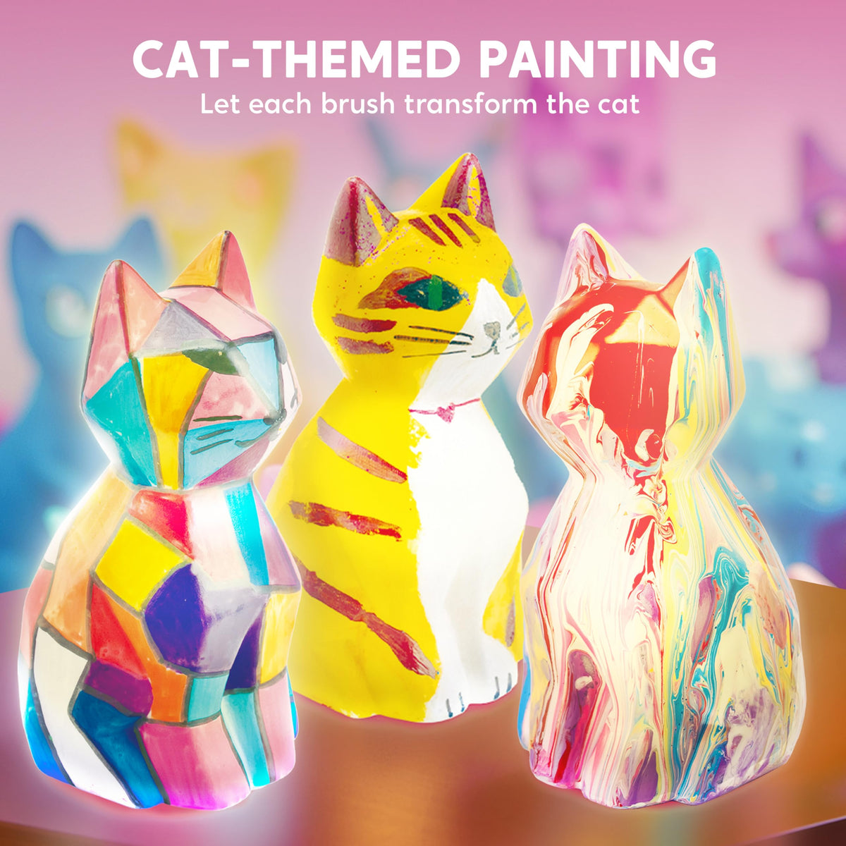 Klever Kits Paint Your Own Cat Night Light Craft Kit