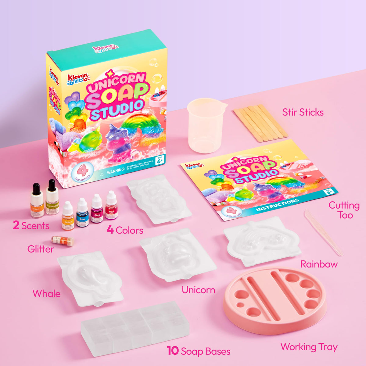 Klever Kits Unicorn DIY Soap Making Craft Kit Ages 6+
