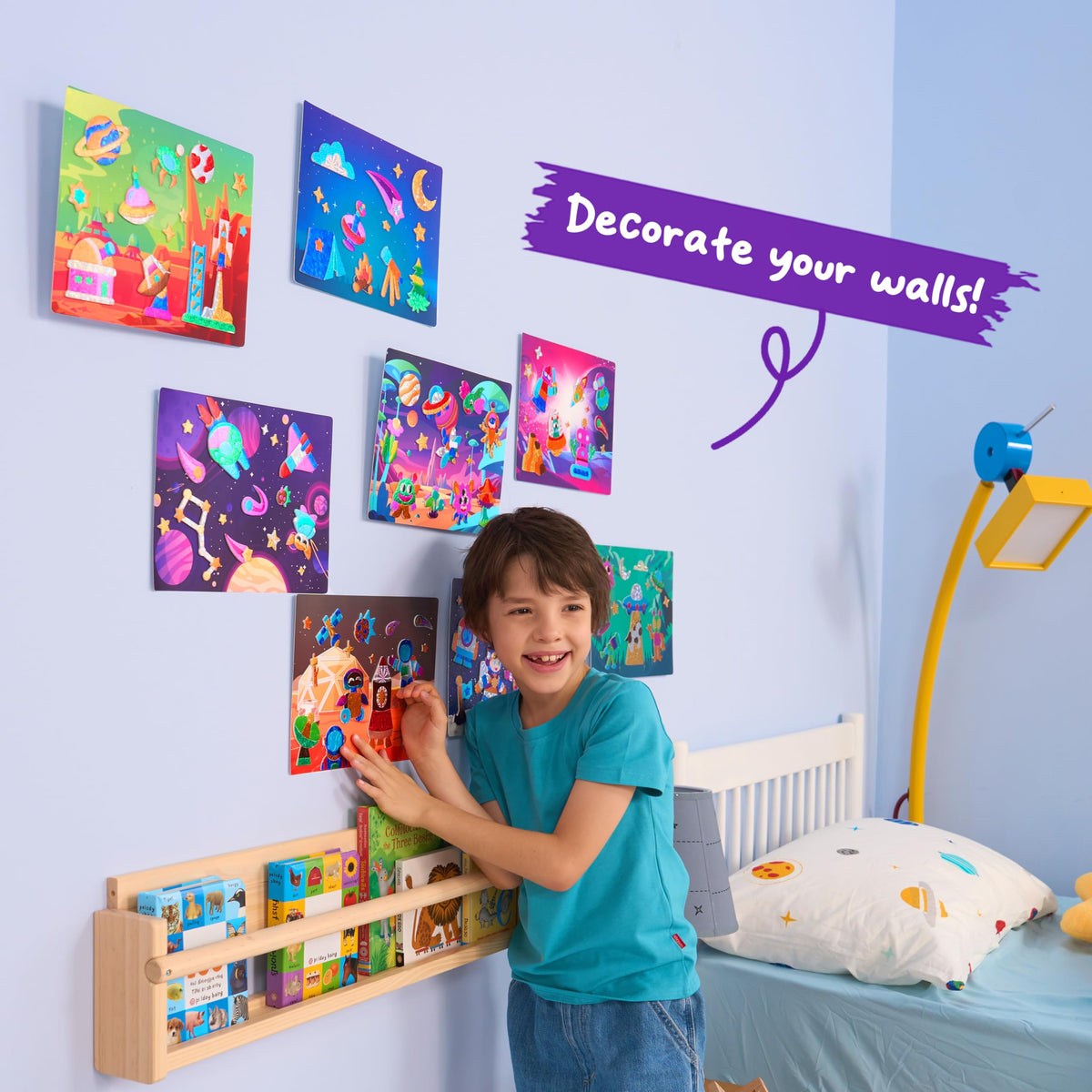 Klever Kits Outer Space Foil Art & Galaxy Foam Sticker Craft Kit