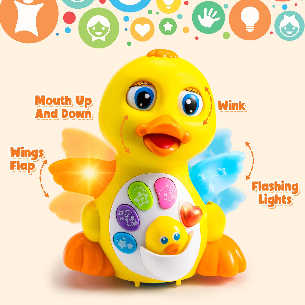 Play-Act Dancing Duck - Crawl, Dance, Learn With Music & Lights