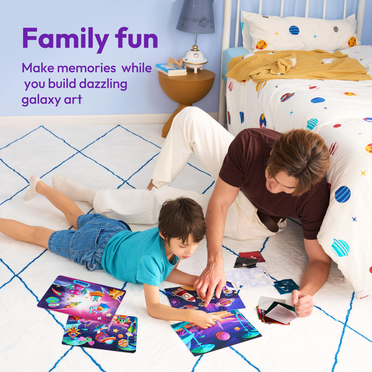Klever Kits Outer Space Foil Art & Galaxy Foam Sticker Craft Kit