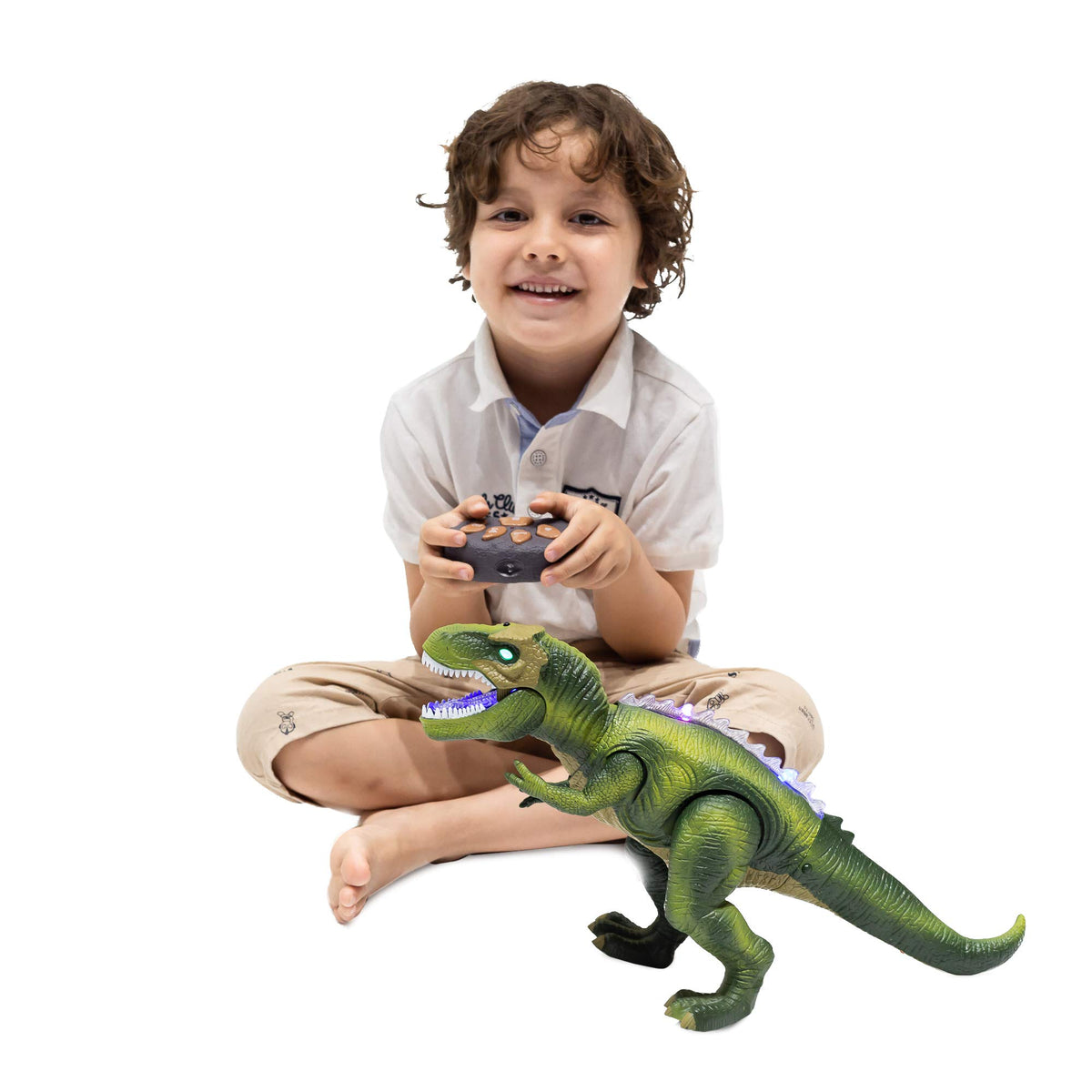 Play-Act Remote Control Robot T-Rex - Light & Roaring Sound Dinosaur Toy