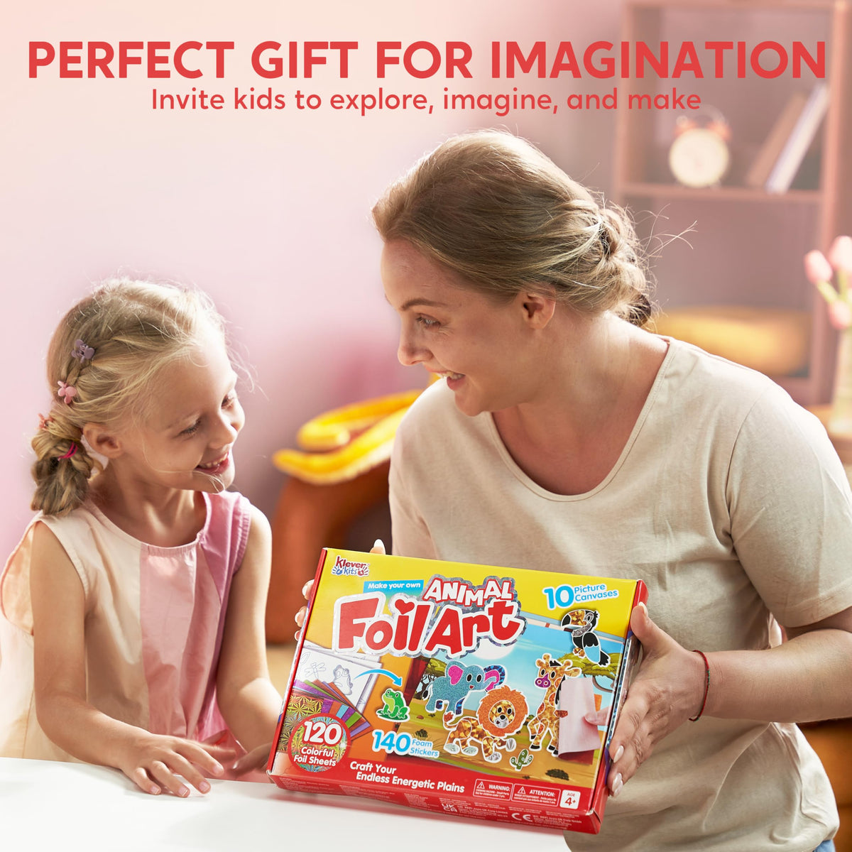 Klever Kits No-Mess Animal Foil Art & Sticker Activity Kit