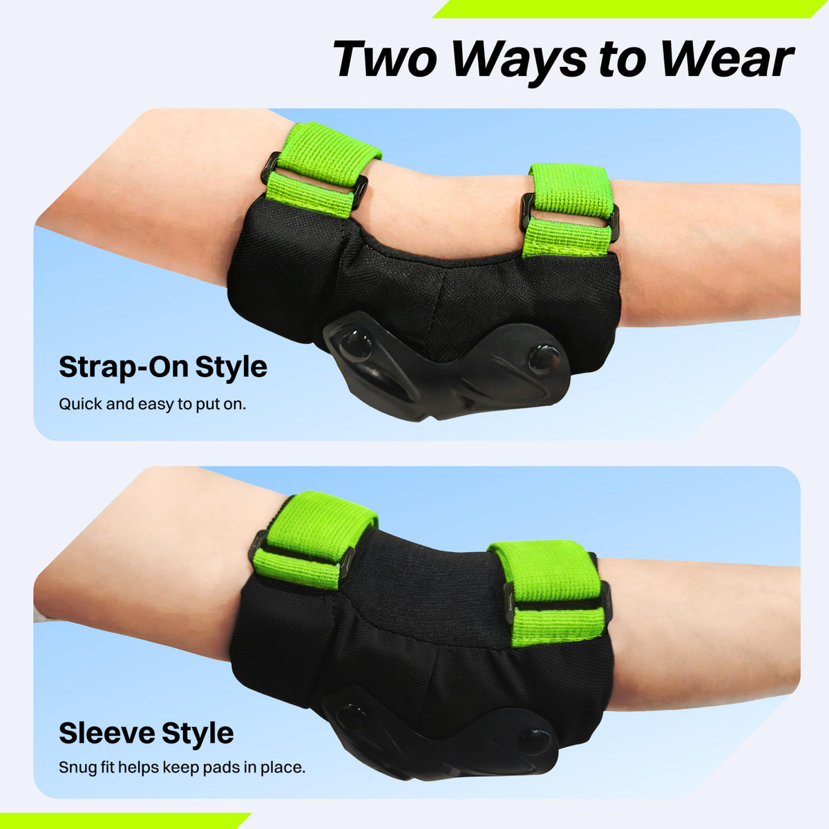 ZIFFY Kids Knee & Elbow Pads Set with Wrist Guards - Adjustable Protective Gear