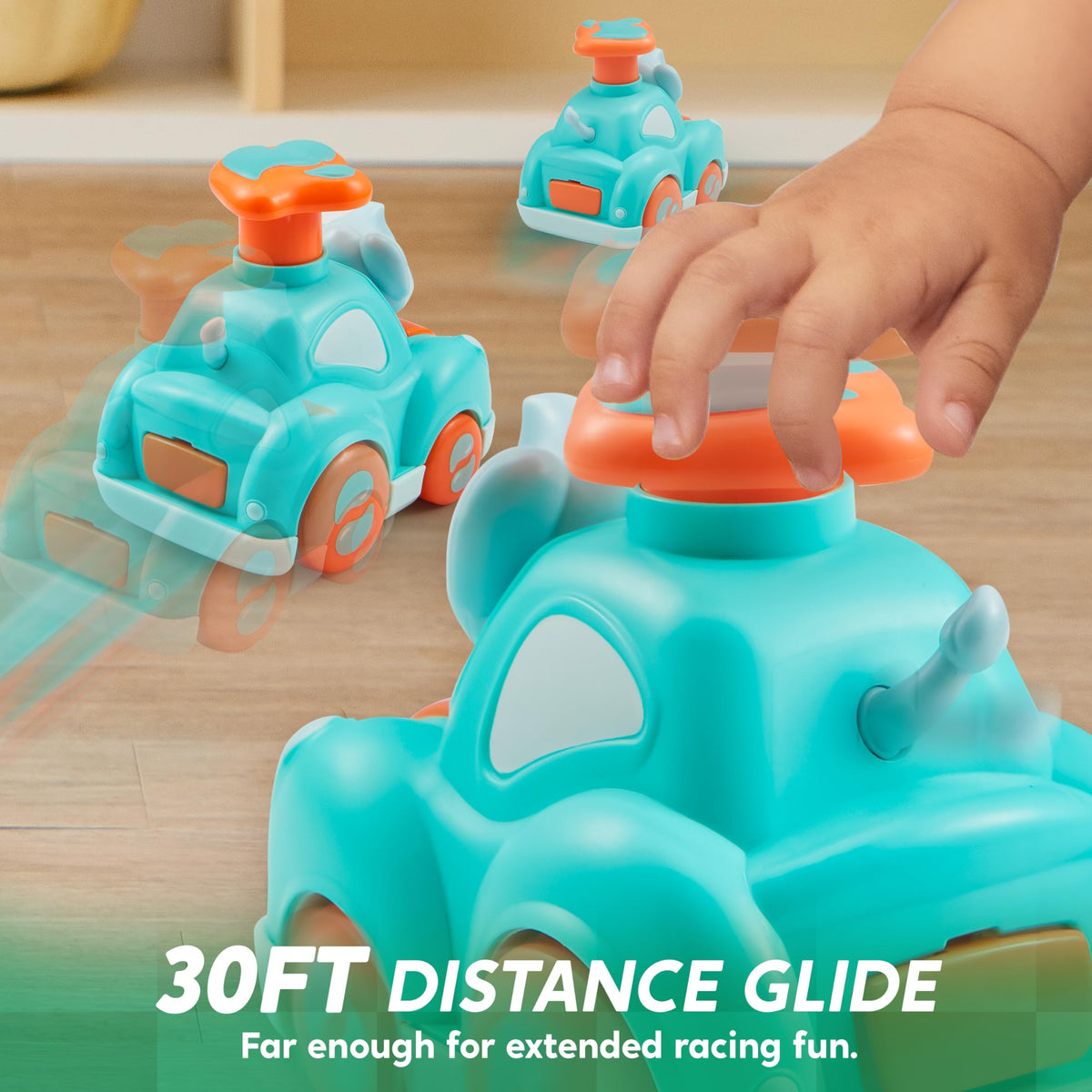 VROOMIX Press 'n Roll 4 Pcs Toddler Pressing Car Set