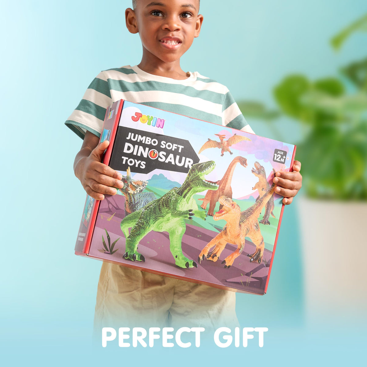 Play-Act Big Soft Dinosaur Figures - Squeeze, Learn, Roar
