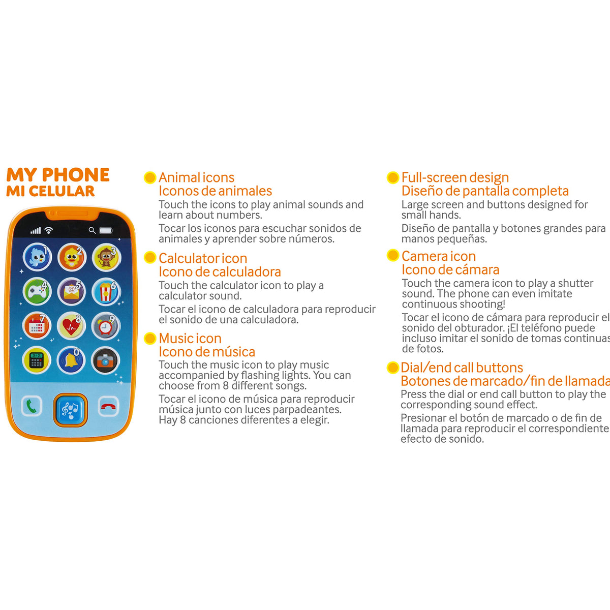 Play-Act Remote Control Smartphone Toy with Music - Kids Learning Toy