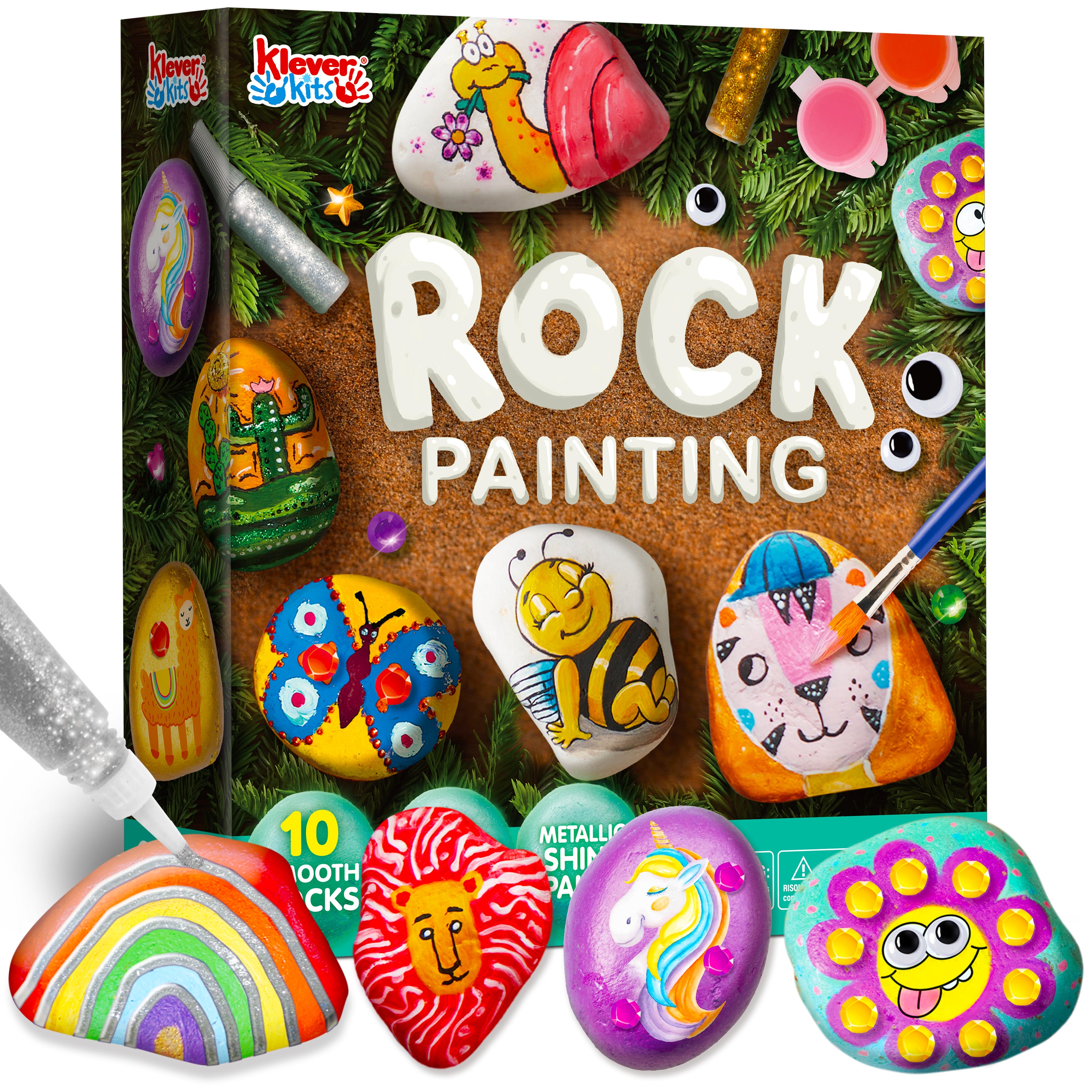 Klever Kits DIY Rock Painting Craft Kit for Kids Ages 6-12
