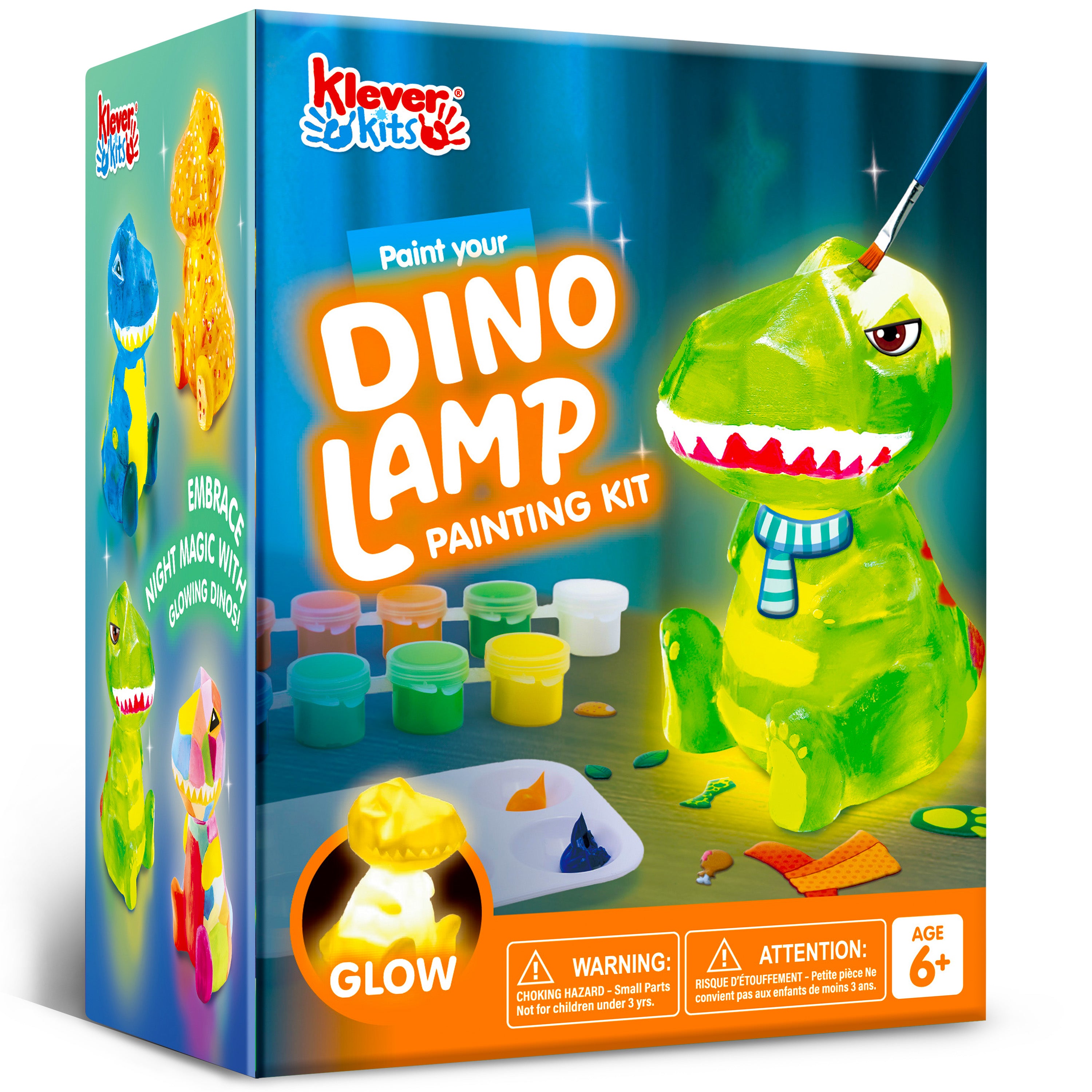 Klever Kits Paint-Your-Own Dinosaur Night Light